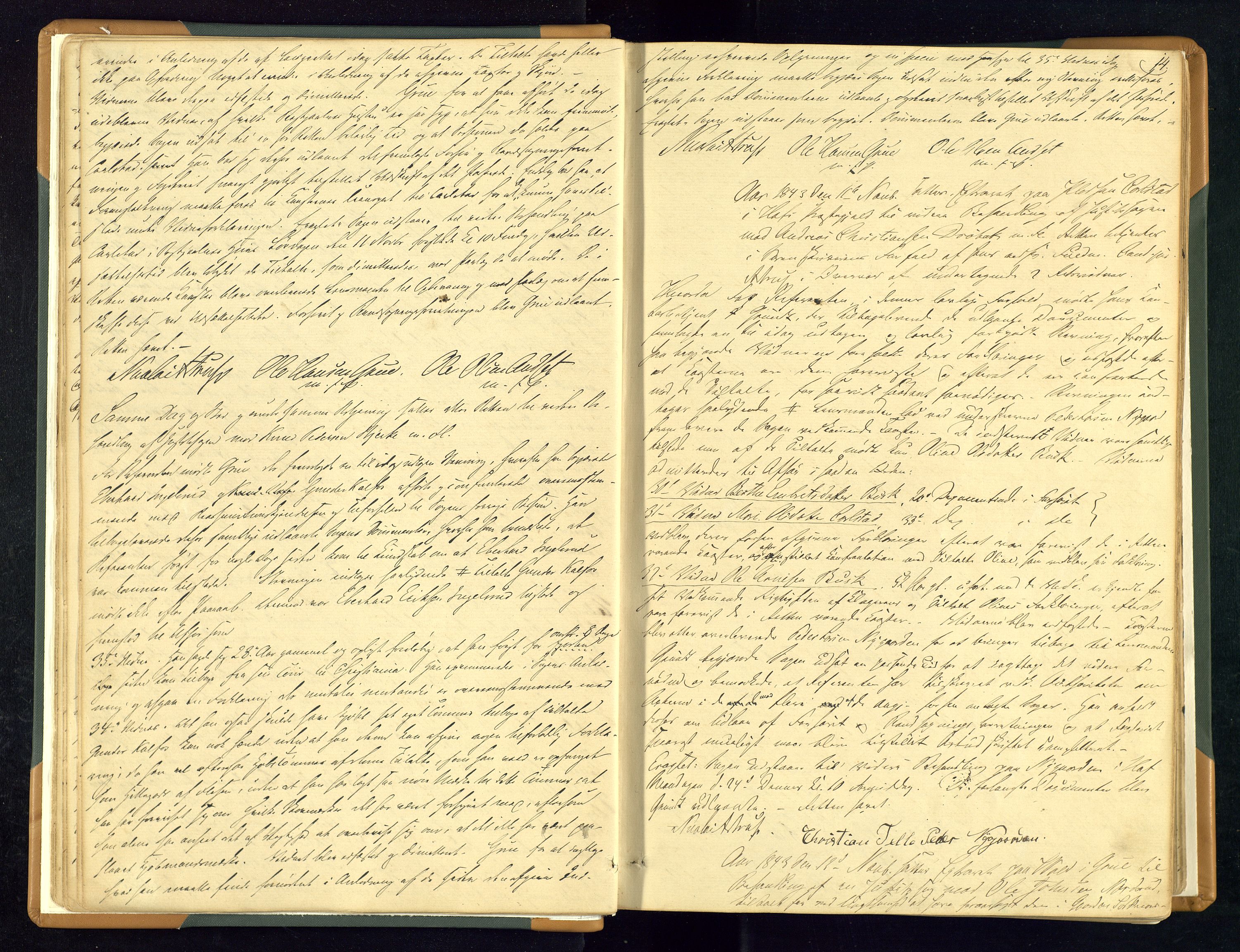 Solør tingrett, AV/SAH-TING-008/G/Gc/Gca/L0002: Ekstrarettsprotokoll, 1843-1849, s. 14