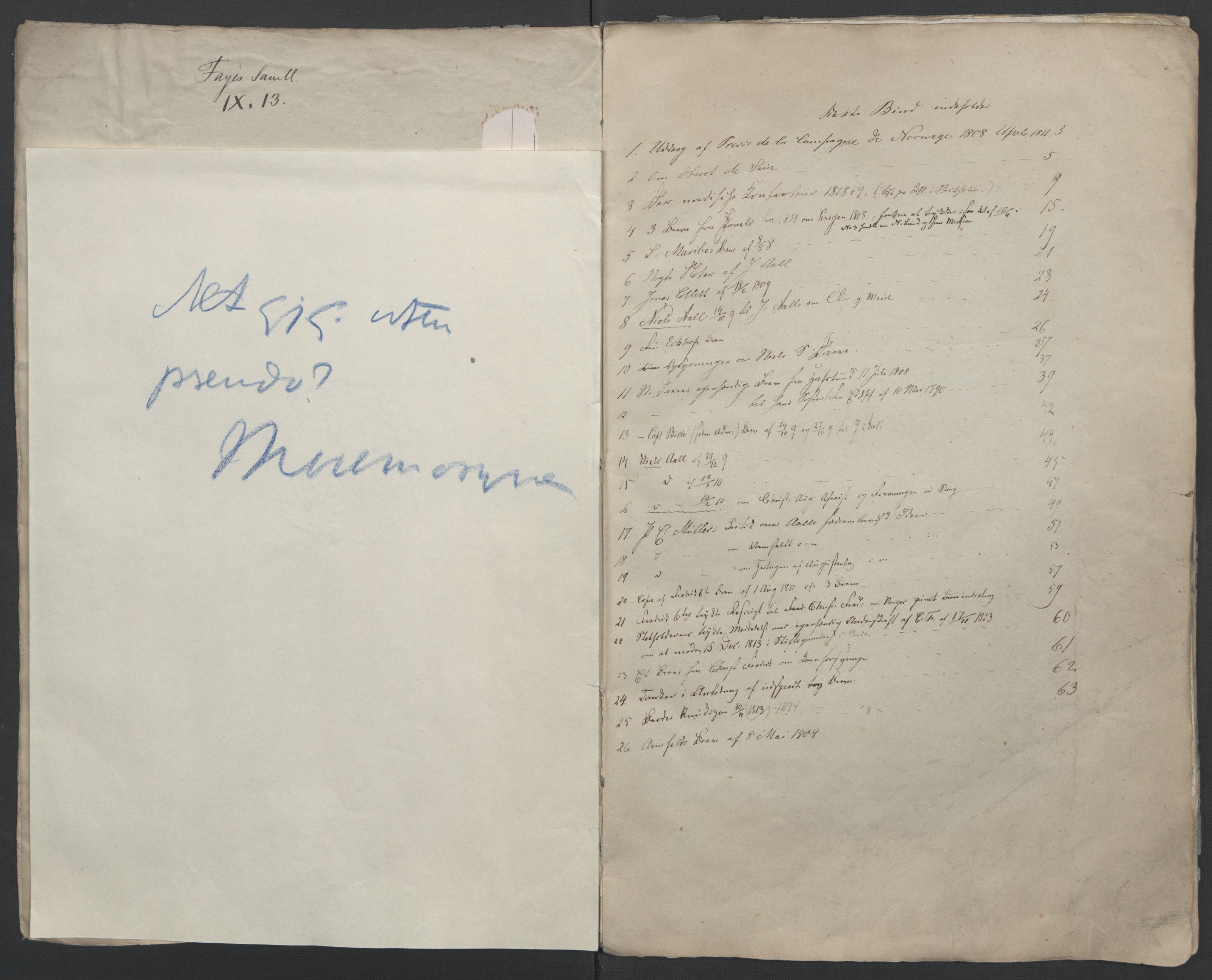 Faye, Andreas, RA/PA-0015/F/Fh/L0027/0006: -- / Breve og documenter vedk. Norges historie 1808-1813 (Heri breve fra C. Pavels, L. Mariboe, N. Aall, J. Collett, P. E. Müller, N. S. Darre), s. 4