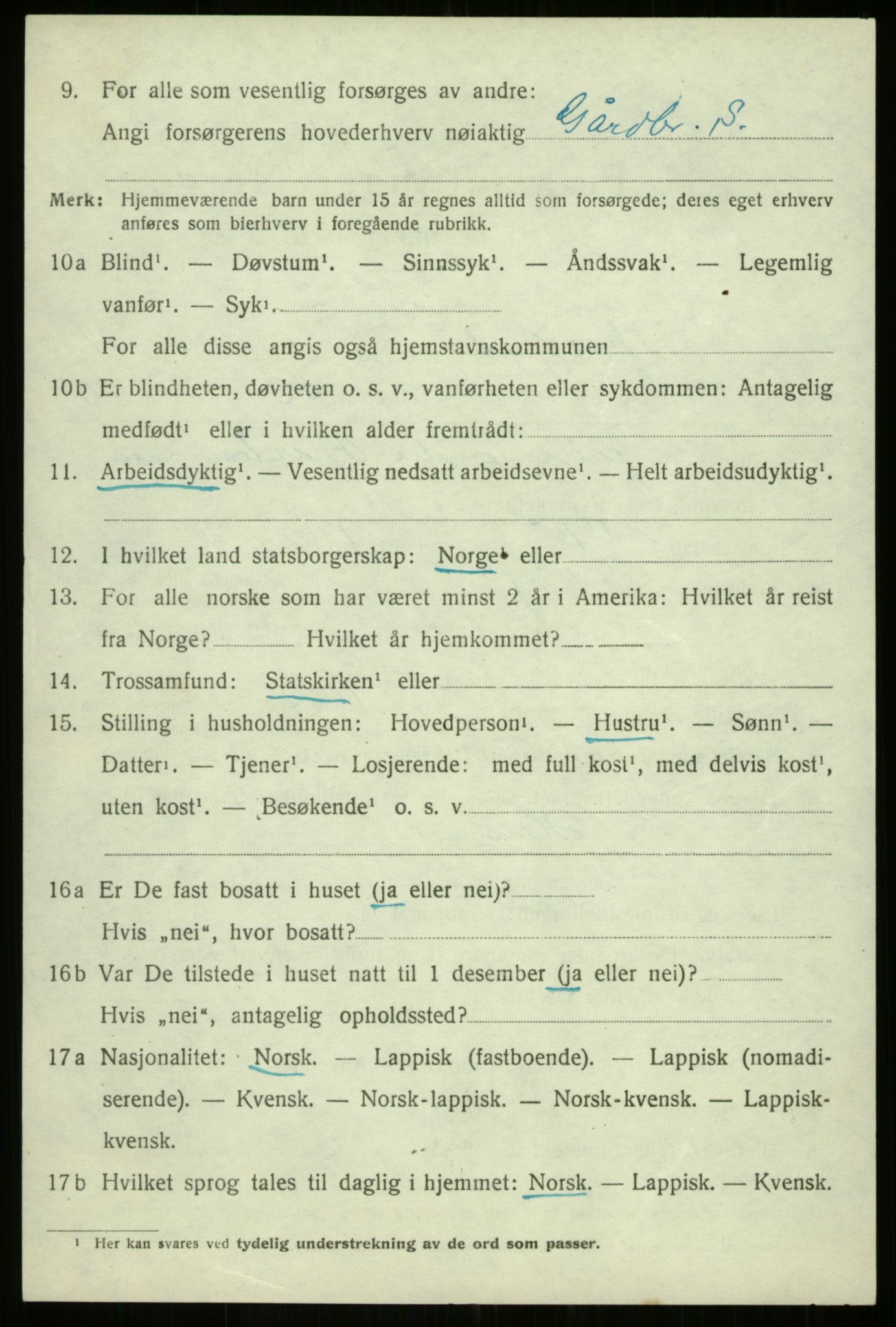SATØ, Folketelling 1920 for 1911 Kvæfjord herred, 1920, s. 4910