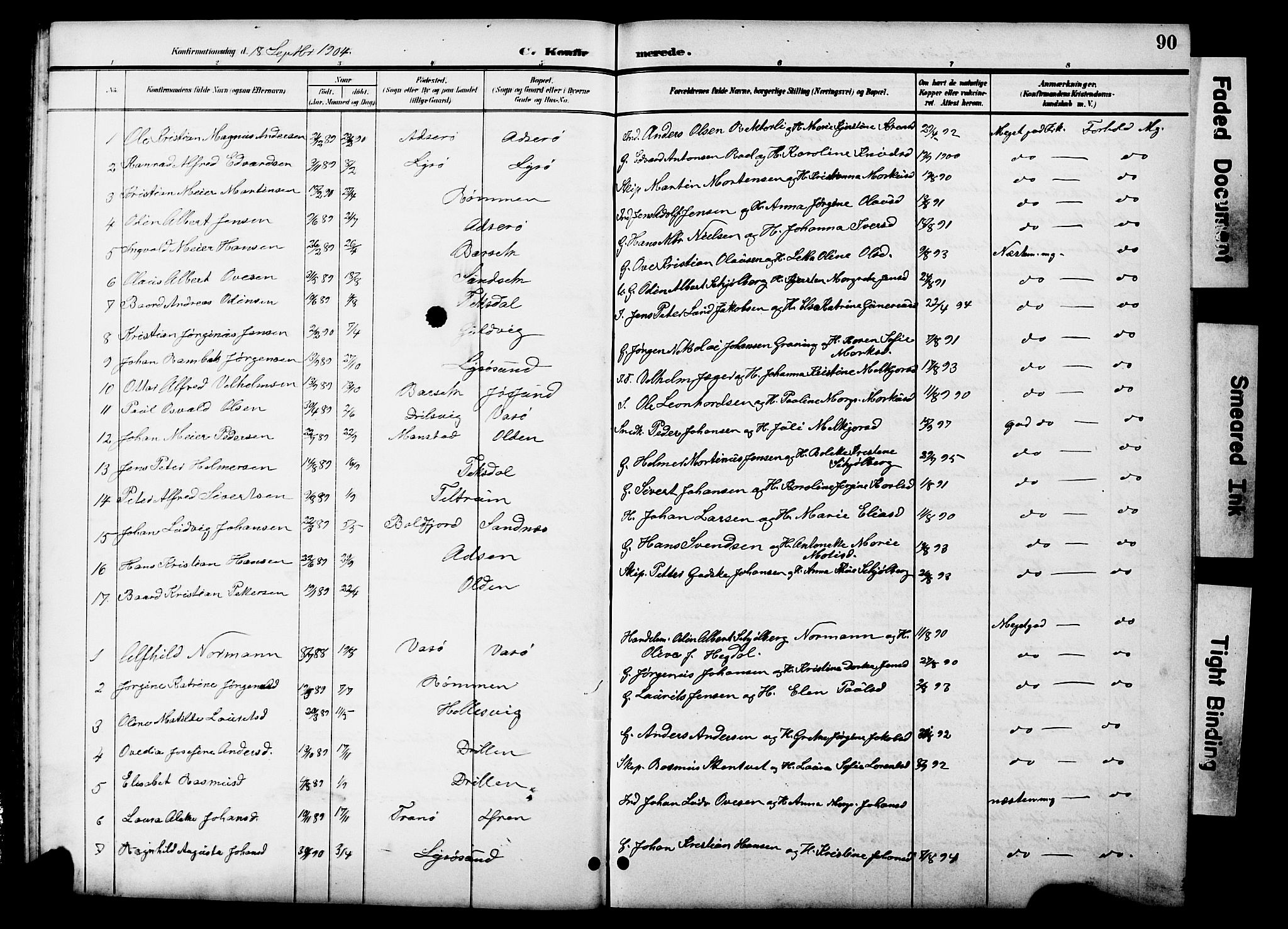 Ministerialprotokoller, klokkerbøker og fødselsregistre - Sør-Trøndelag, AV/SAT-A-1456/654/L0666: Klokkerbok nr. 654C02, 1901-1925, s. 90