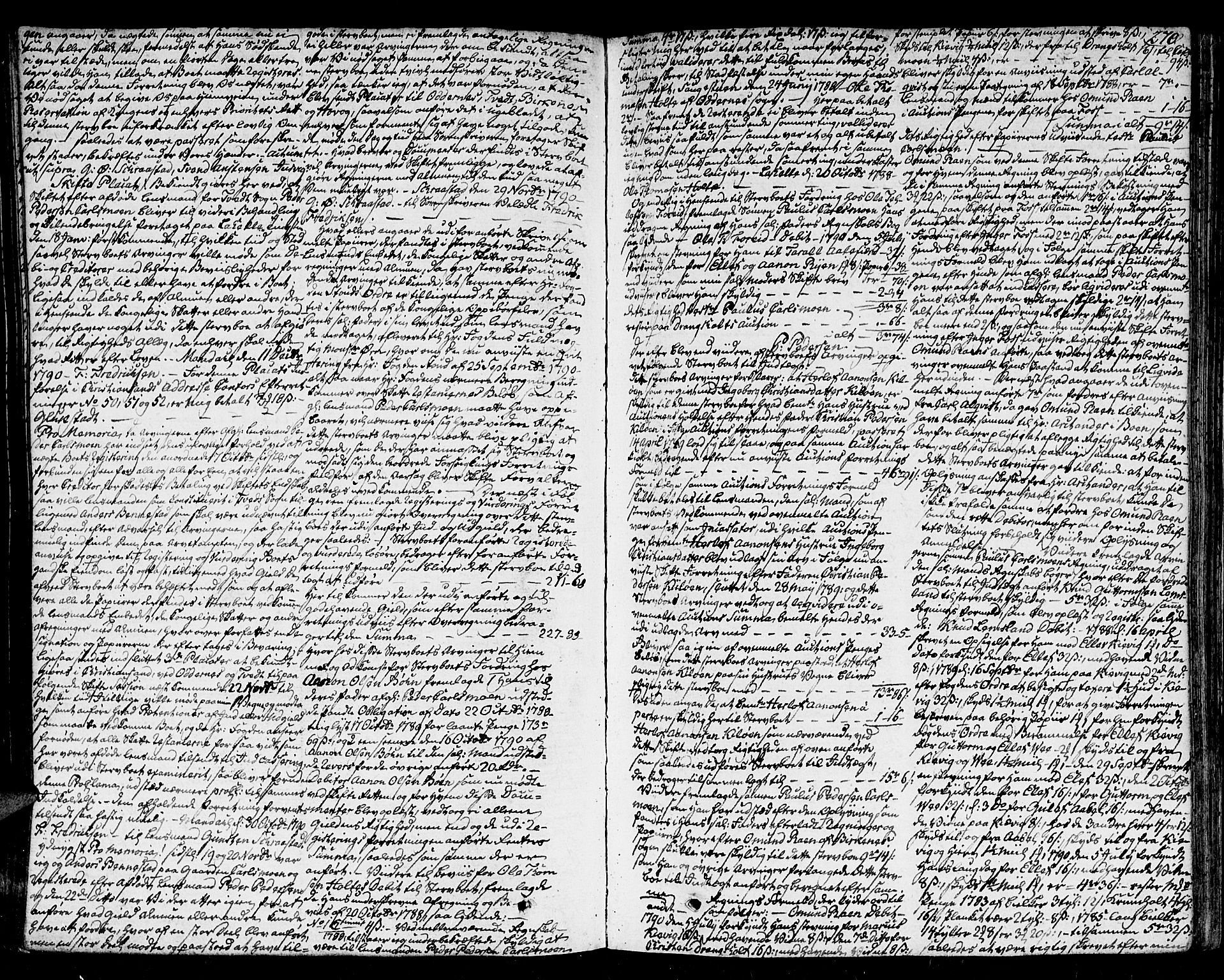 Mandal sorenskriveri, SAK/1221-0005/001/H/Hc/L0031: Skifteprotokoll med register nr 12a, 1789-1798, s. 269b-270a