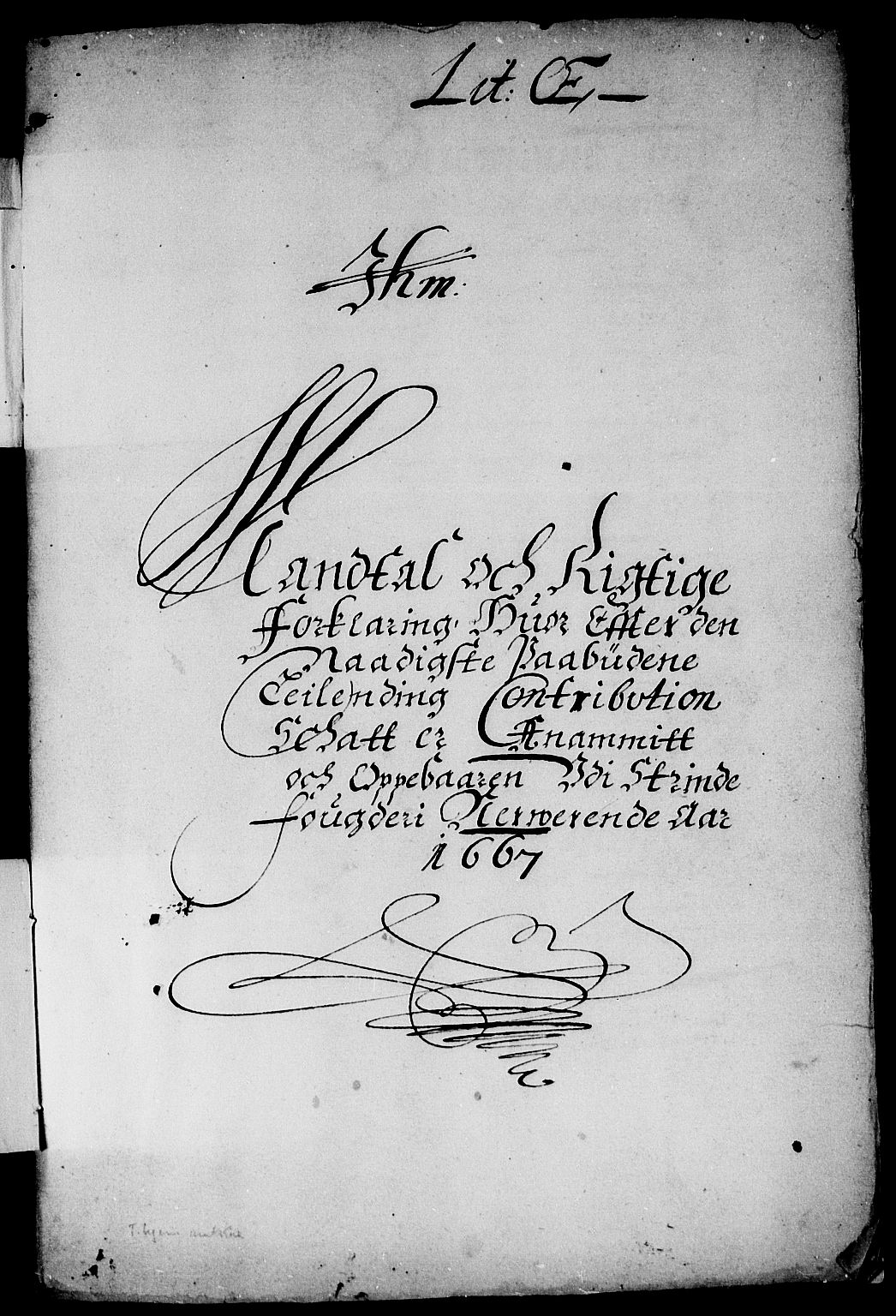 Rentekammeret inntil 1814, Reviderte regnskaper, Stiftamtstueregnskaper, Trondheim stiftamt og Nordland amt, AV/RA-EA-6044/R/Rd/L0021: Trondheim stiftamt, 1667