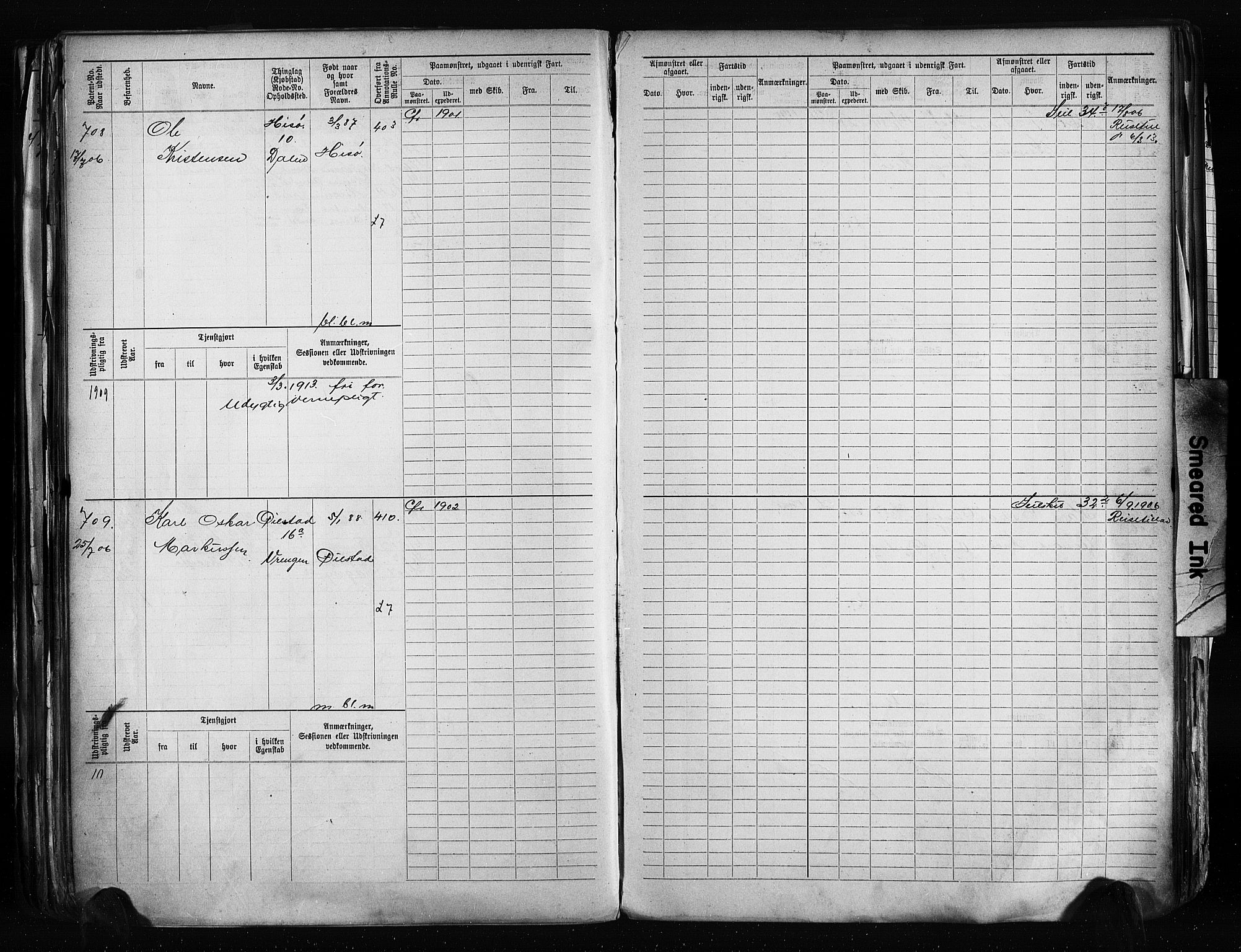 Arendal mønstringskrets, AV/SAK-2031-0012/F/Fb/L0020: Hovedrulle A nr 217-968, S-18, 1900-1910, s. 255