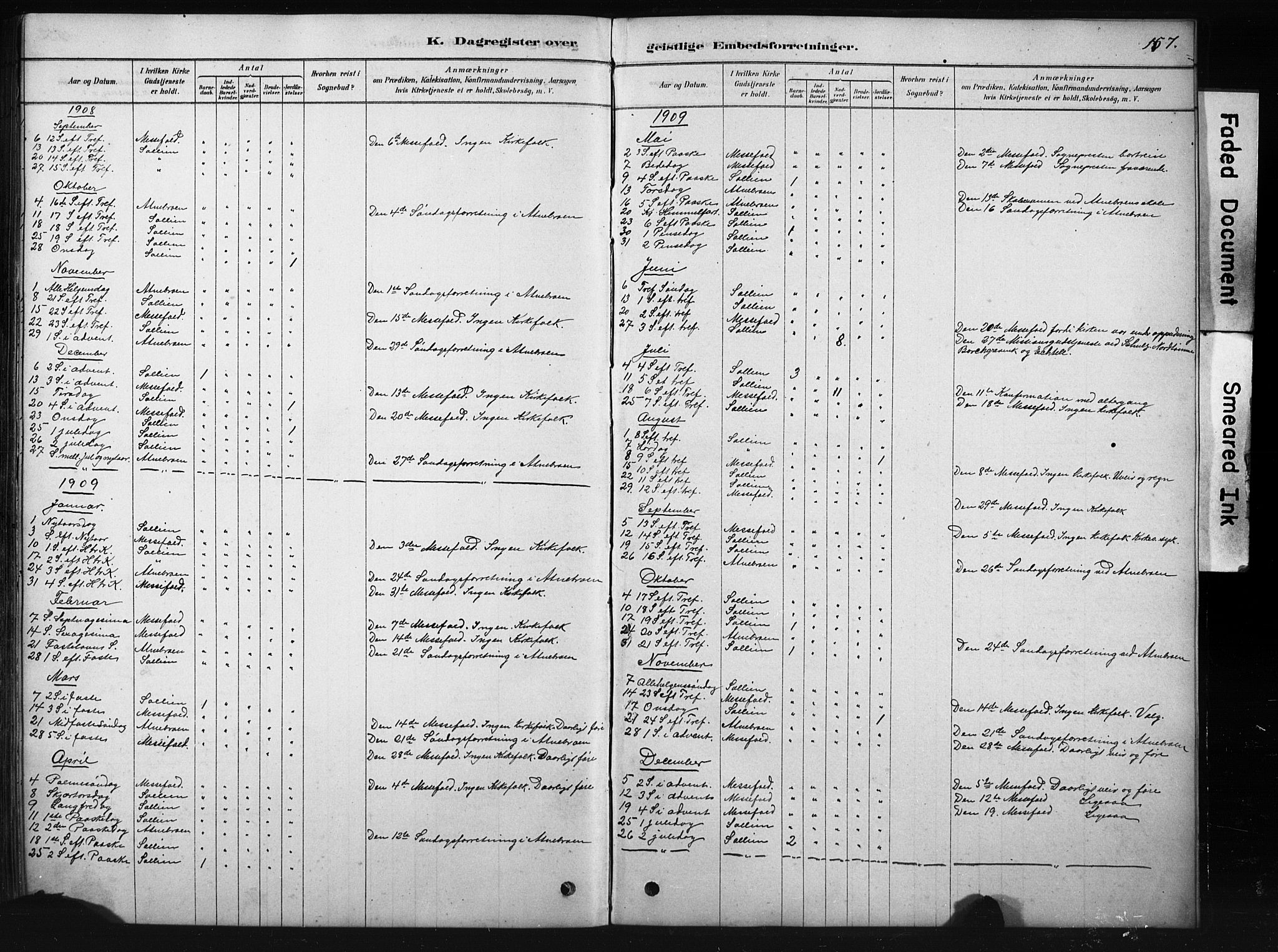 Sollia prestekontor, AV/SAH-PREST-050/H/Ha/Hab/L0002: Klokkerbok nr. 2, 1880-1933, s. 157