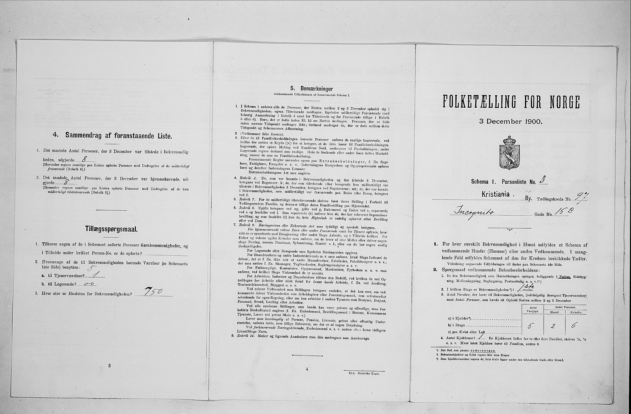SAO, Folketelling 1900 for 0301 Kristiania kjøpstad, 1900, s. 41675