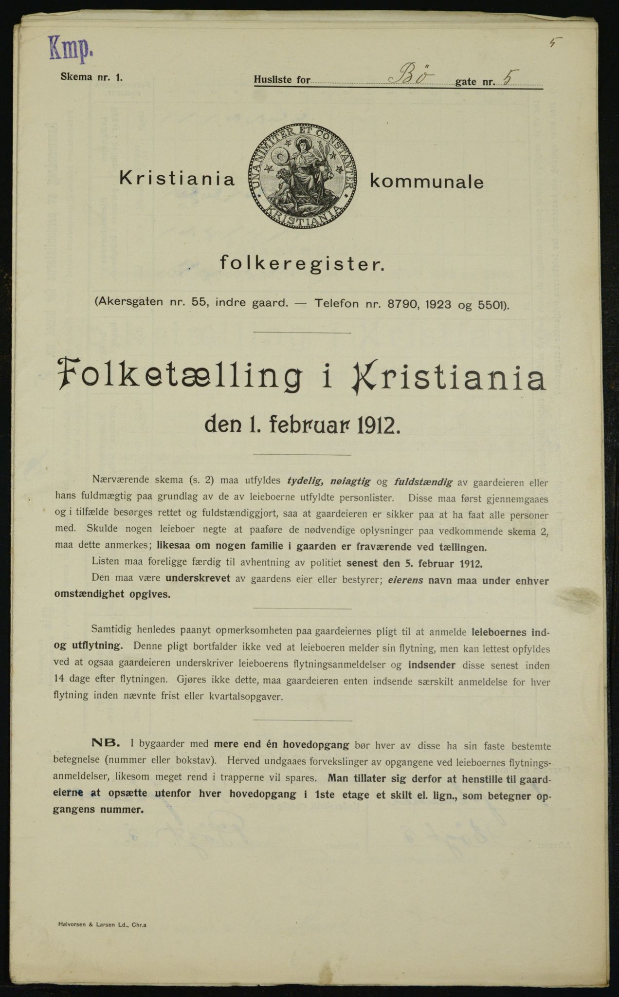 OBA, Kommunal folketelling 1.2.1912 for Kristiania, 1912, s. 11006