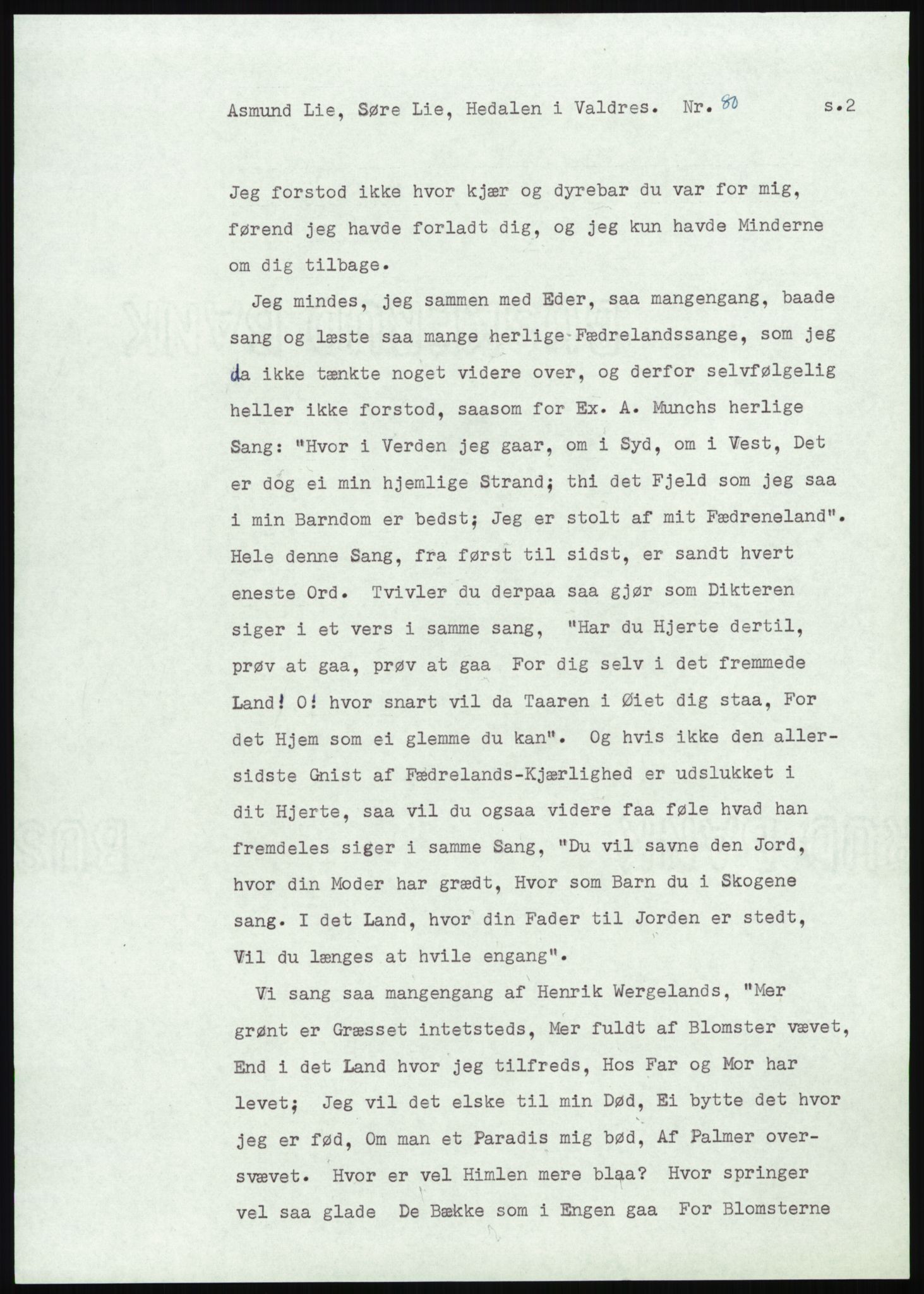 Samlinger til kildeutgivelse, Amerikabrevene, AV/RA-EA-4057/F/L0013: Innlån fra Oppland: Lie (brevnr 79-115) - Nordrum, 1838-1914, s. 17