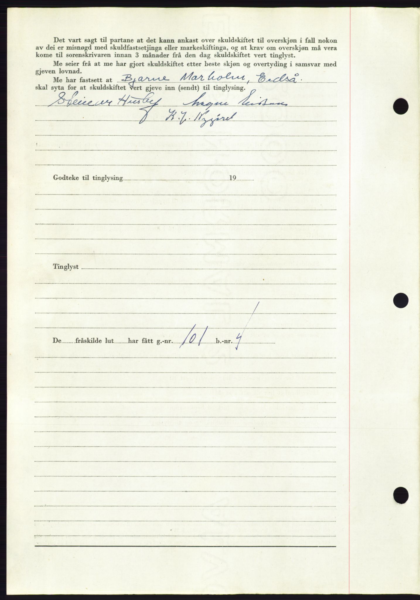 Søre Sunnmøre sorenskriveri, AV/SAT-A-4122/1/2/2C/L0092: Pantebok nr. 18A, 1952-1952, Dagboknr: 1405/1952