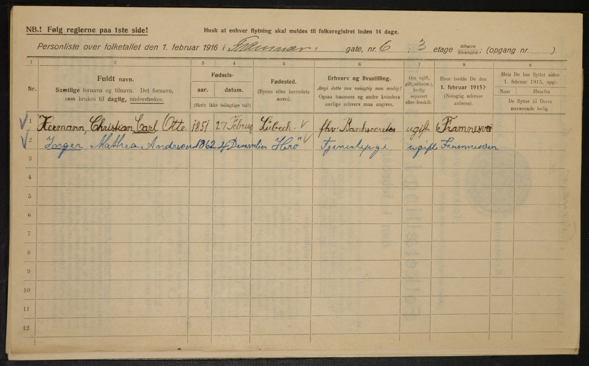 OBA, Kommunal folketelling 1.2.1916 for Kristiania, 1916, s. 25805