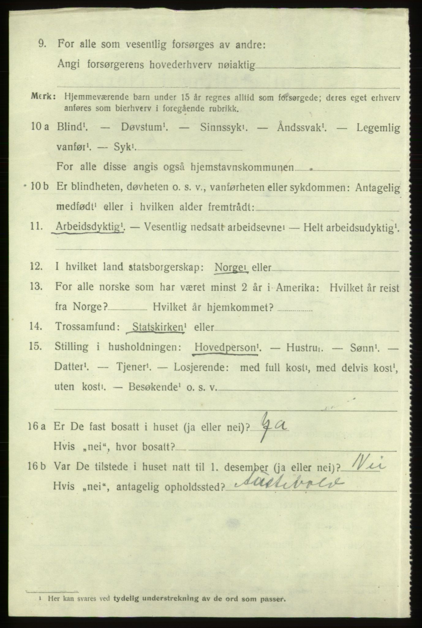 SAB, Folketelling 1920 for 1223 Tysnes herred, 1920, s. 3701