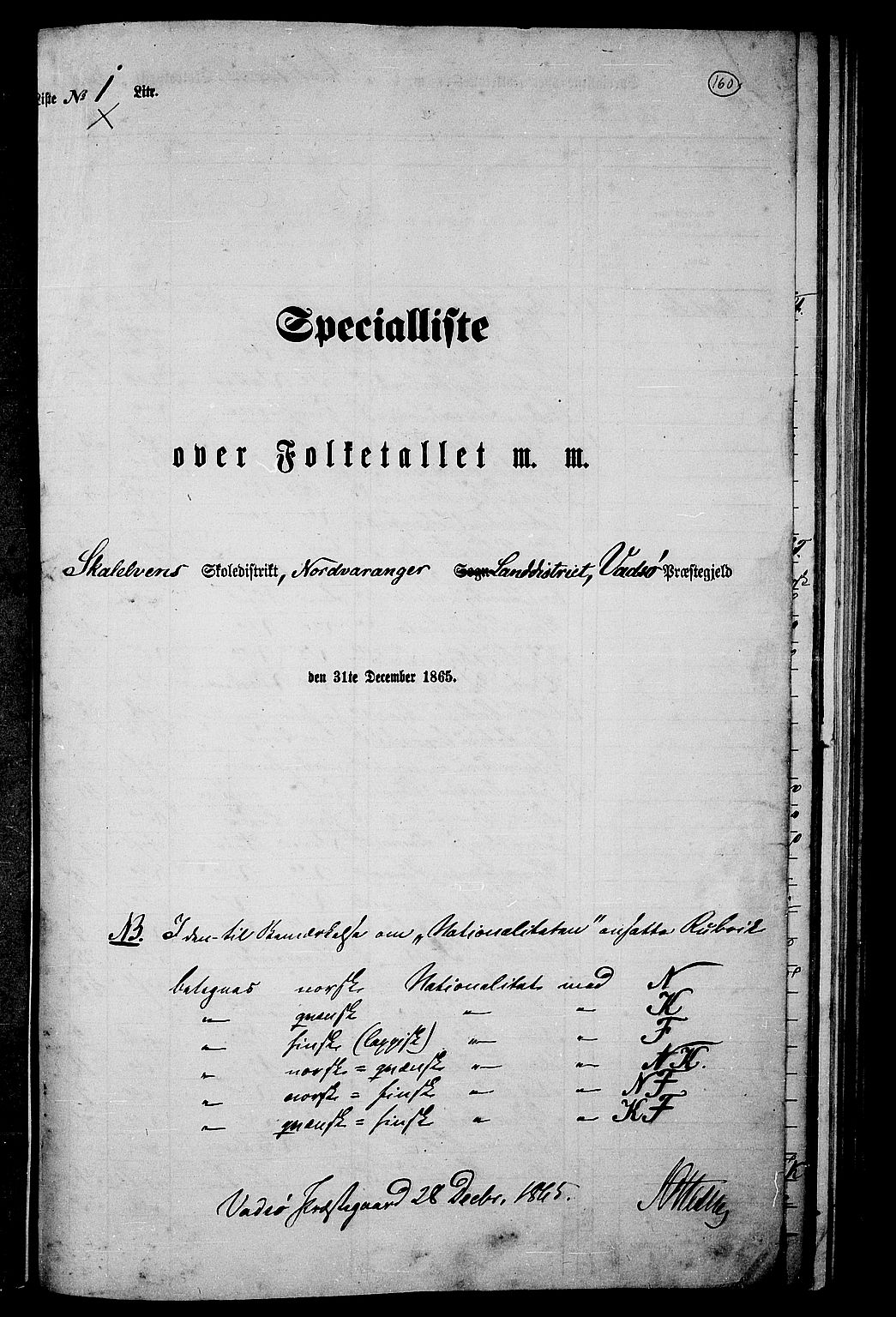 RA, Folketelling 1865 for 2029L Vadsø prestegjeld, Nord-Varanger sokn, 1865, s. 7