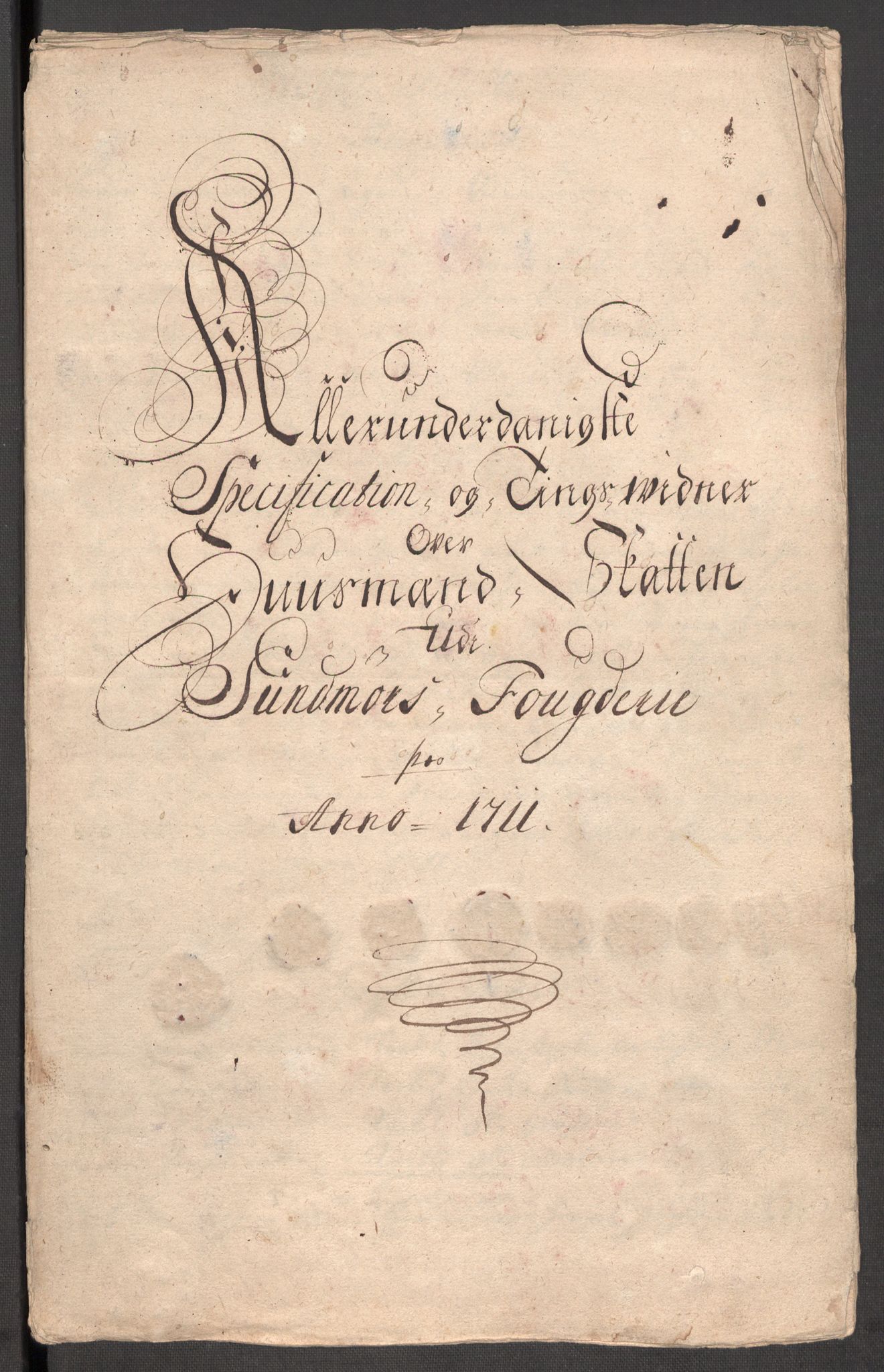 Rentekammeret inntil 1814, Reviderte regnskaper, Fogderegnskap, AV/RA-EA-4092/R54/L3564: Fogderegnskap Sunnmøre, 1711, s. 136