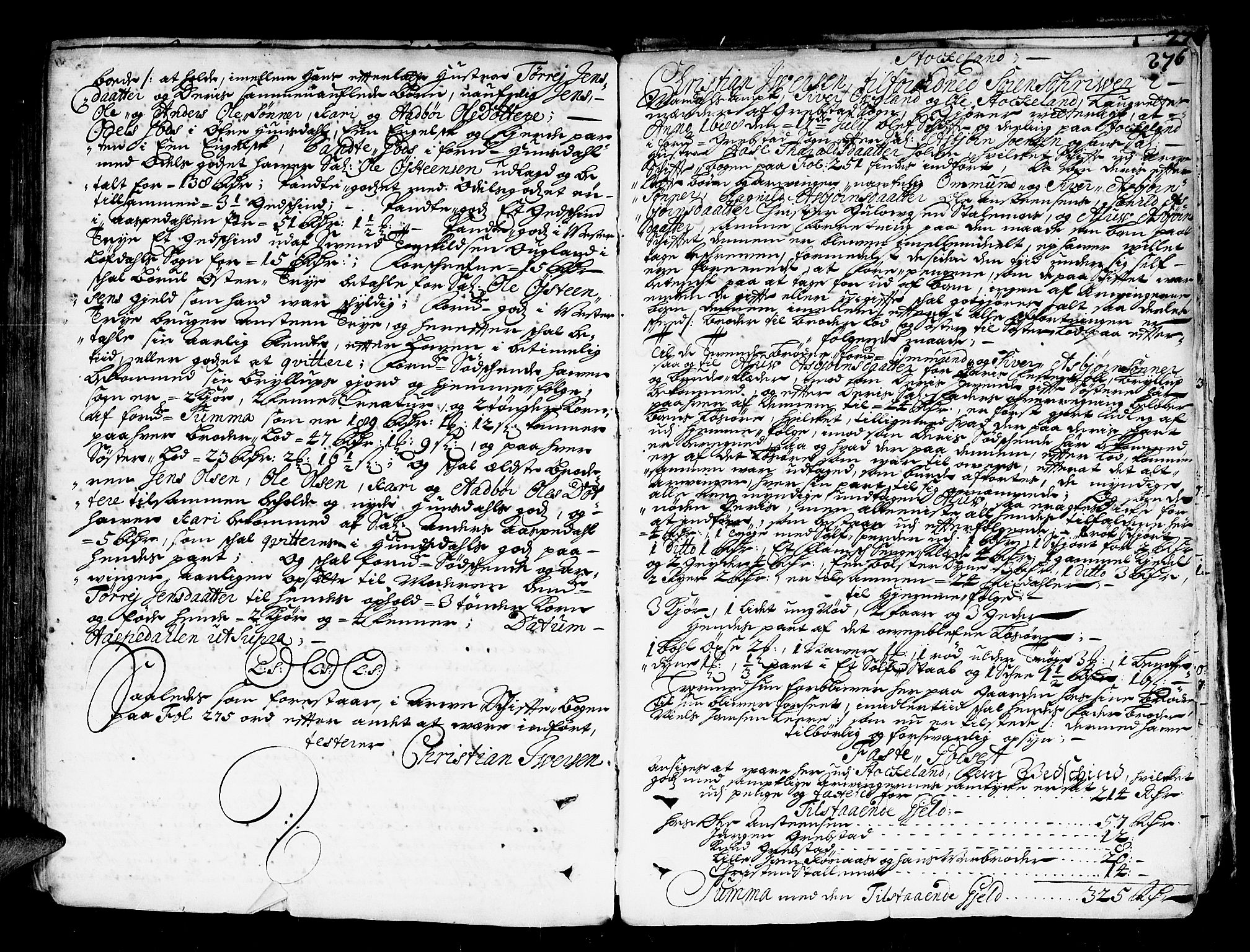 Mandal sorenskriveri, SAK/1221-0005/001/H/Hc/L0002: Skifteprotokoll nr 2 med register, 1677-1689, s. 275b-276a