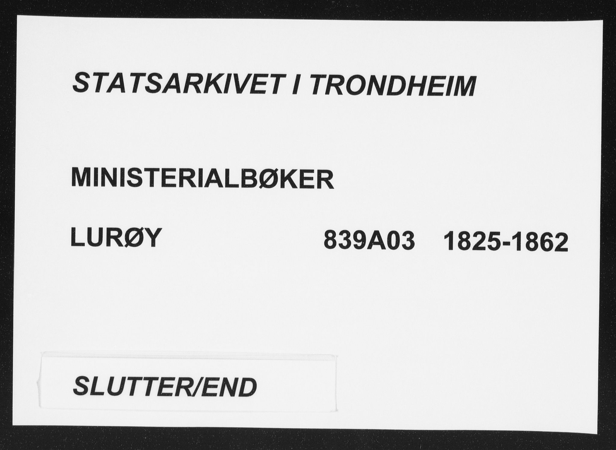 Ministerialprotokoller, klokkerbøker og fødselsregistre - Nordland, AV/SAT-A-1459/839/L0566: Ministerialbok nr. 839A03, 1825-1862