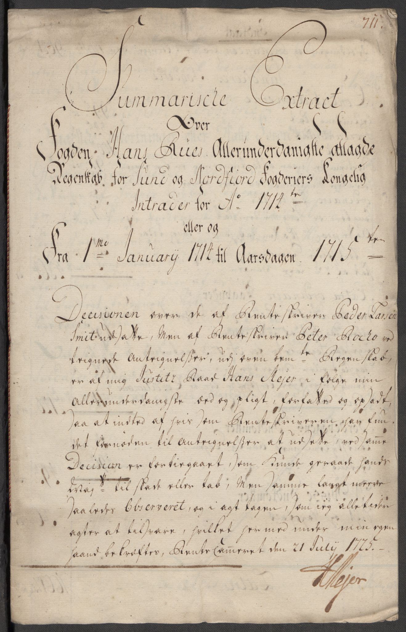 Rentekammeret inntil 1814, Reviderte regnskaper, Fogderegnskap, AV/RA-EA-4092/R53/L3438: Fogderegnskap Sunn- og Nordfjord, 1714, s. 15