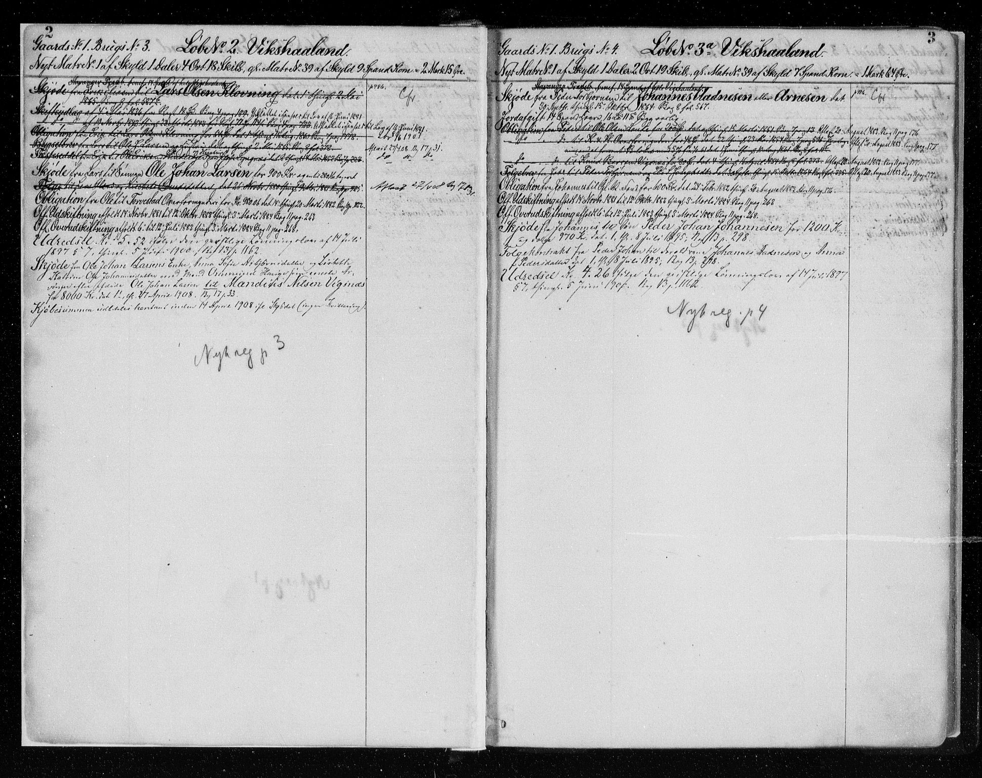 Karmsund sorenskriveri, SAST/A-100311/01/II/IIA/L0013: Panteregister nr. II AB 13, 1872, s. 2-3
