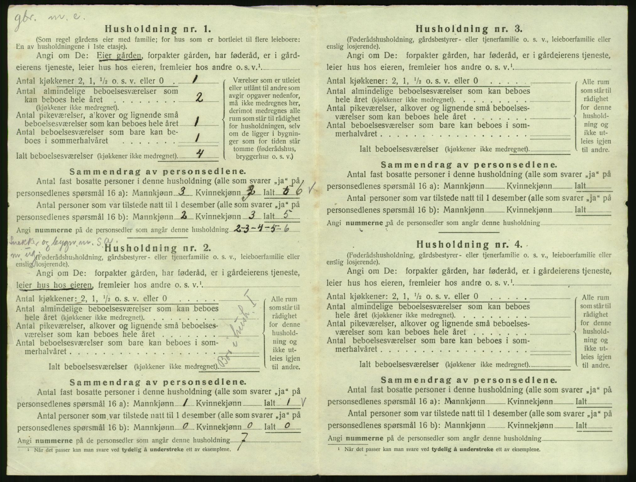 SAST, Folketelling 1920 for 1134 Suldal herred, 1920, s. 51