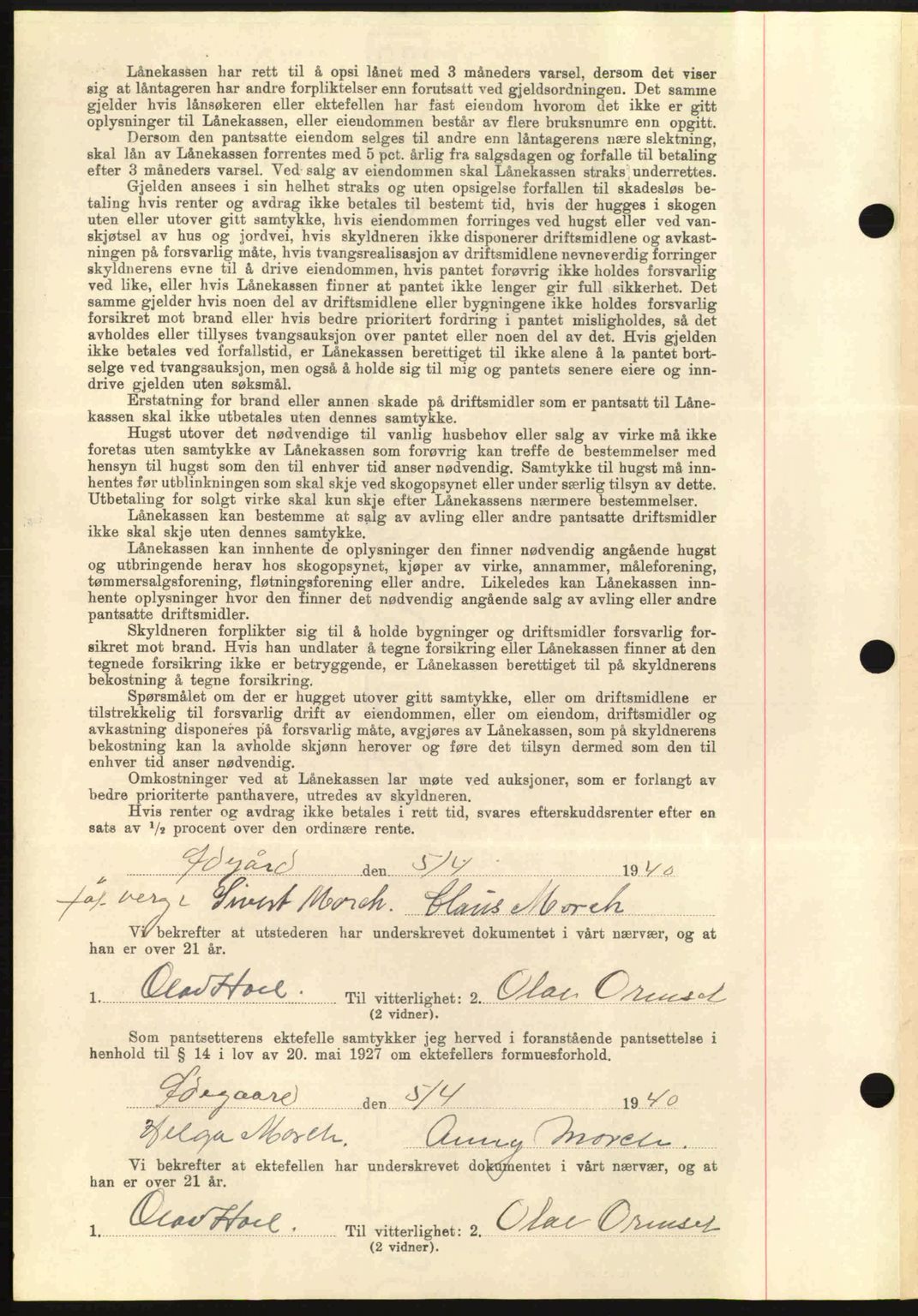 Nordmøre sorenskriveri, AV/SAT-A-4132/1/2/2Ca: Pantebok nr. B87, 1940-1941, Dagboknr: 1017/1940