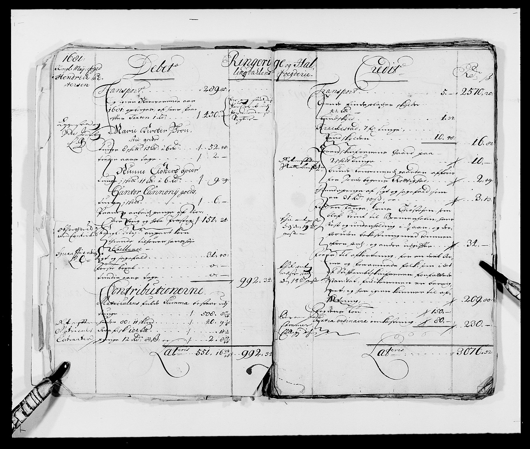 Rentekammeret inntil 1814, Reviderte regnskaper, Fogderegnskap, RA/EA-4092/R21/L1445: Fogderegnskap Ringerike og Hallingdal, 1681-1689, s. 4