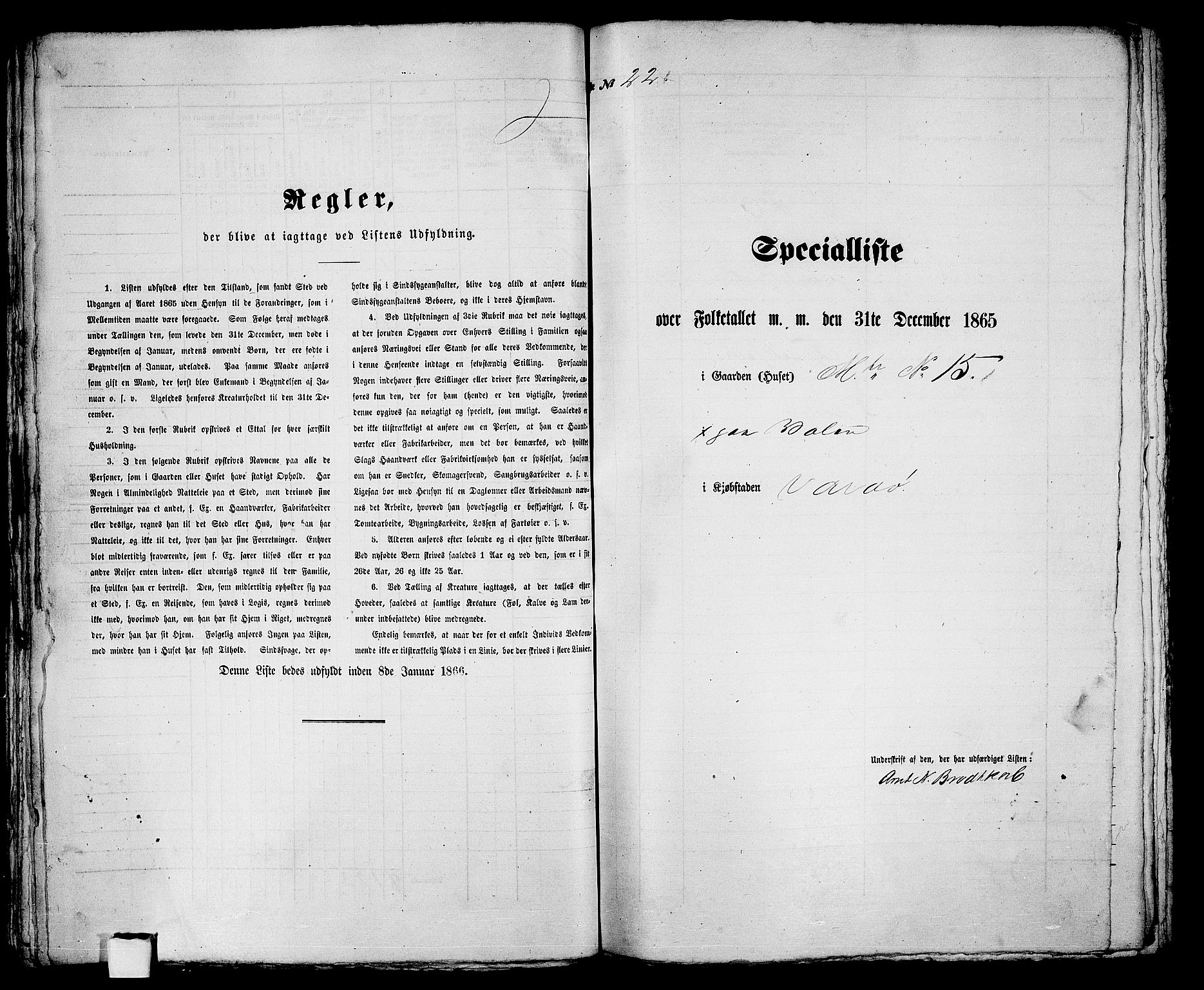 RA, Folketelling 1865 for 2002B Vardø prestegjeld, Vardø kjøpstad, 1865, s. 50