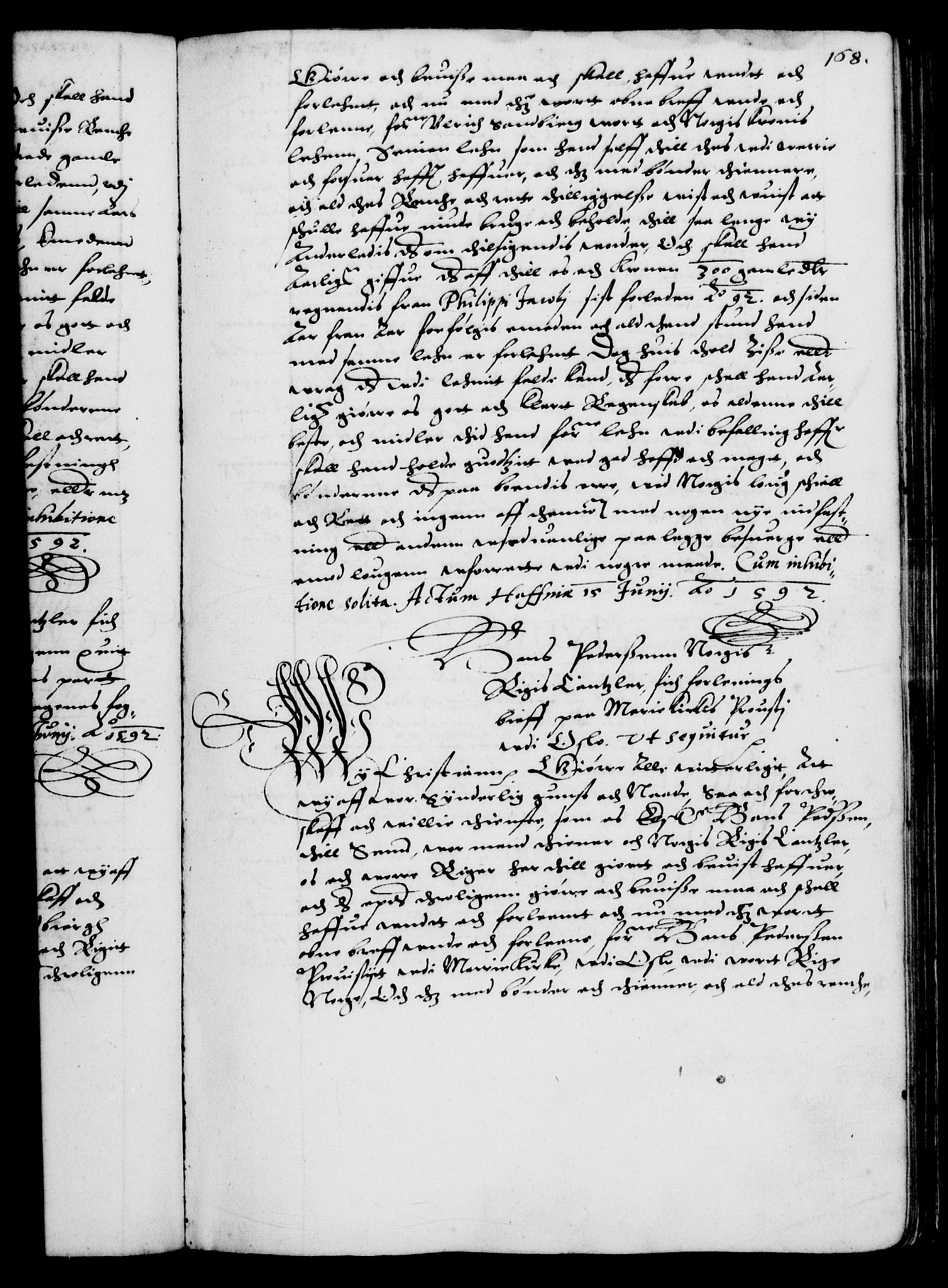 Danske Kanselli 1572-1799, RA/EA-3023/F/Fc/Fca/Fcaa/L0002: Norske registre (mikrofilm), 1588-1596, s. 168a