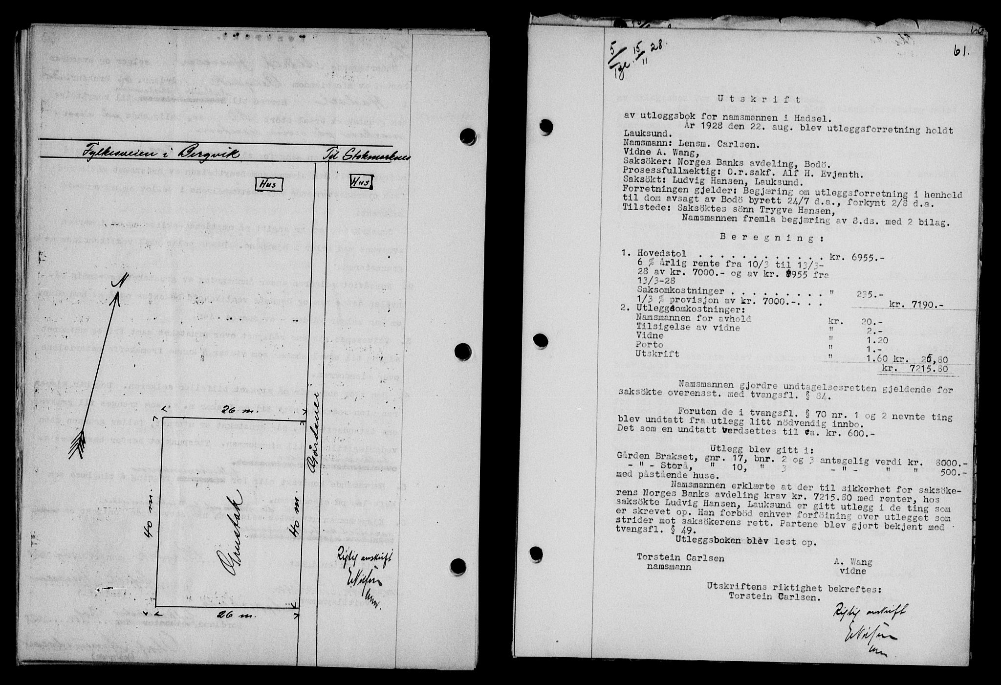 Vesterålen sorenskriveri, SAT/A-4180/1/2/2Ca/L0047: Pantebok nr. 40, 1928-1929, Tingl.dato: 15.11.1928