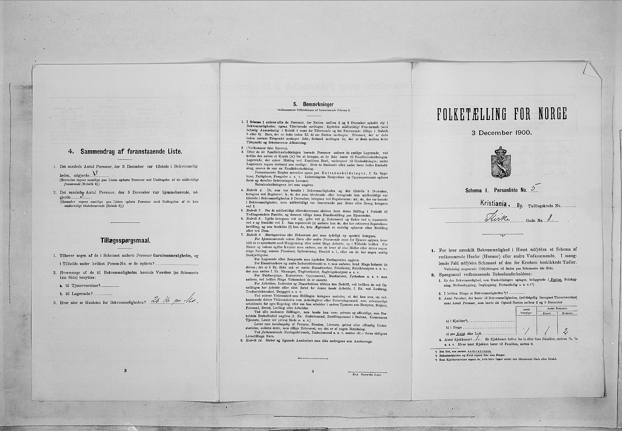 SAO, Folketelling 1900 for 0301 Kristiania kjøpstad, 1900, s. 45716