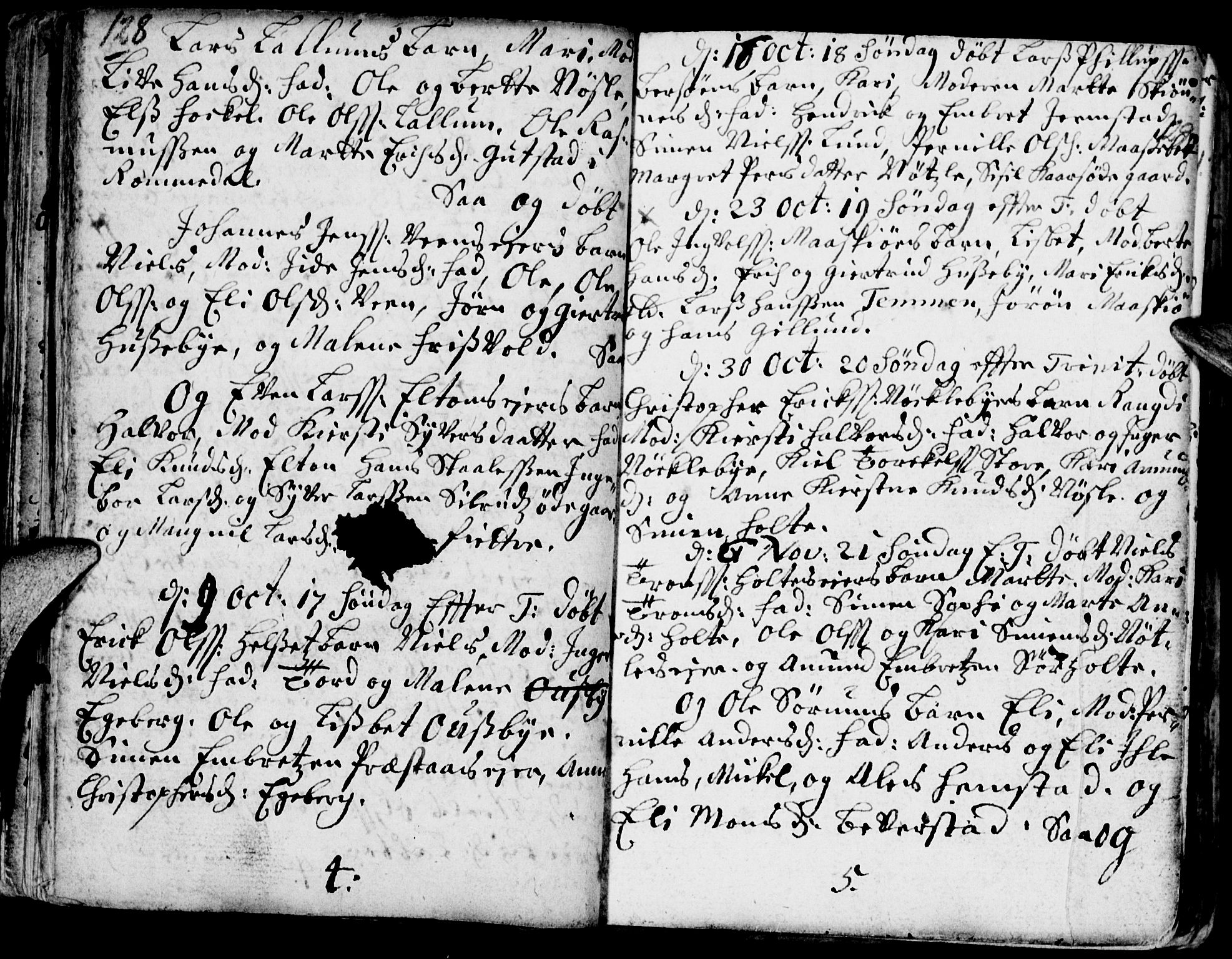 Stange prestekontor, AV/SAH-PREST-002/K/L0002: Ministerialbok nr. 2, 1724-1740, s. 128-129