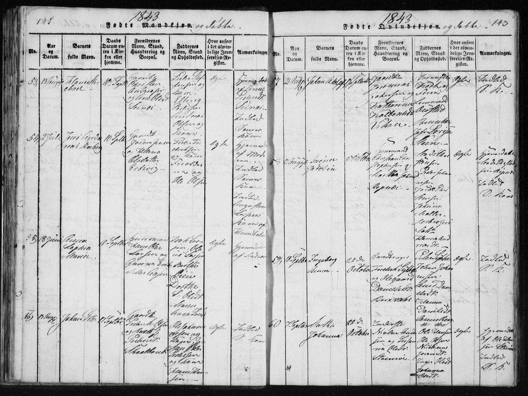 Ministerialprotokoller, klokkerbøker og fødselsregistre - Nordland, AV/SAT-A-1459/801/L0027: Klokkerbok nr. 801C02, 1835-1845, s. 142-143