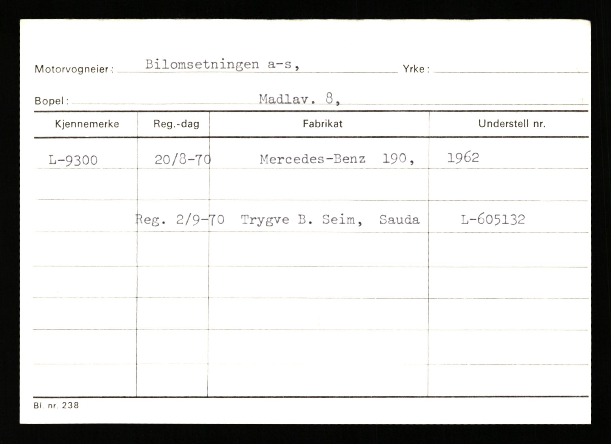 Stavanger trafikkstasjon, AV/SAST-A-101942/0/G/L0002: Registreringsnummer: 5791 - 10405, 1930-1971, s. 2371