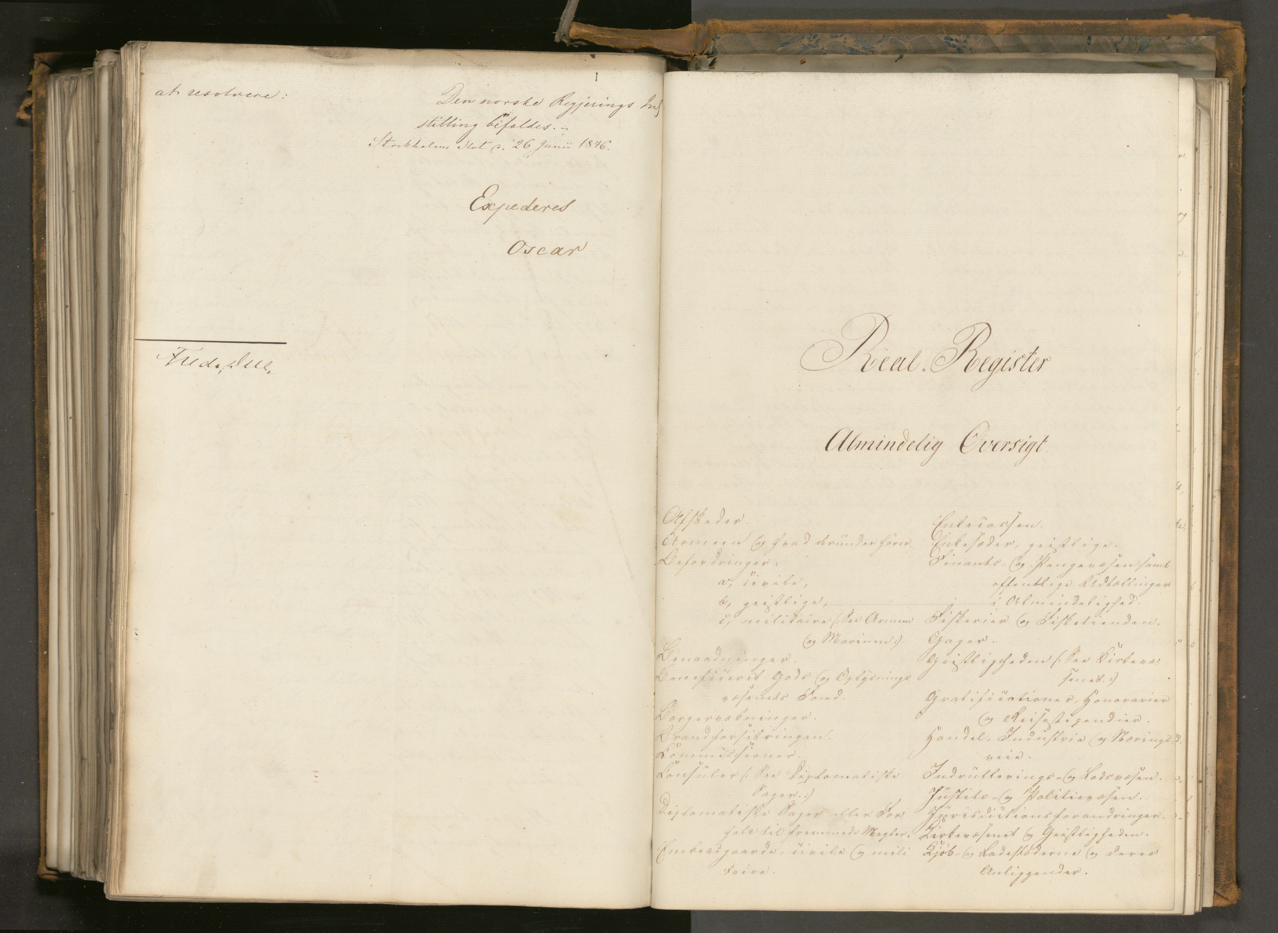 Statsrådssekretariatet, AV/RA-S-1001/A/Ab/L0063: Kgl. res. nr. 1-894, 1. halvår, 1846