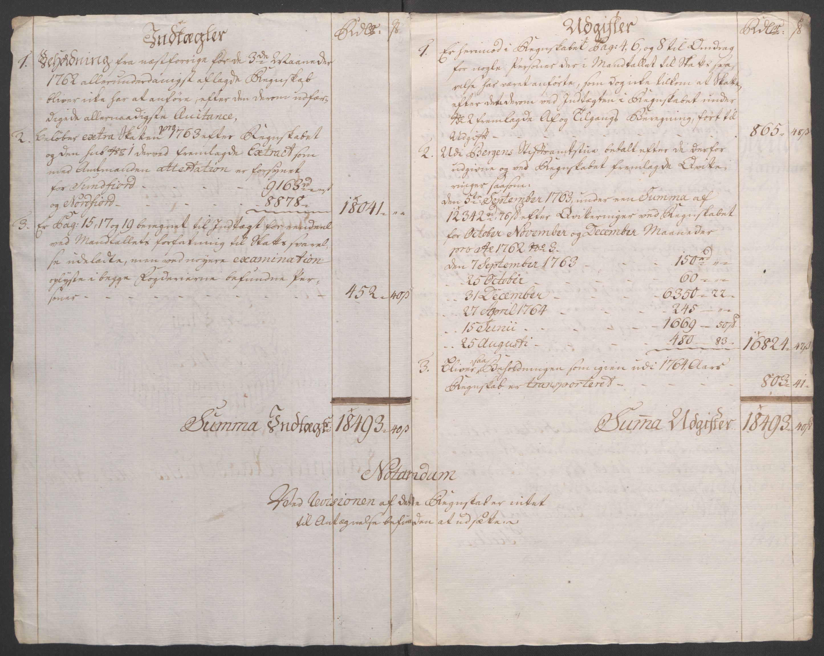 Rentekammeret inntil 1814, Reviderte regnskaper, Fogderegnskap, AV/RA-EA-4092/R53/L3550: Ekstraskatten Sunn- og Nordfjord, 1762-1771, s. 44