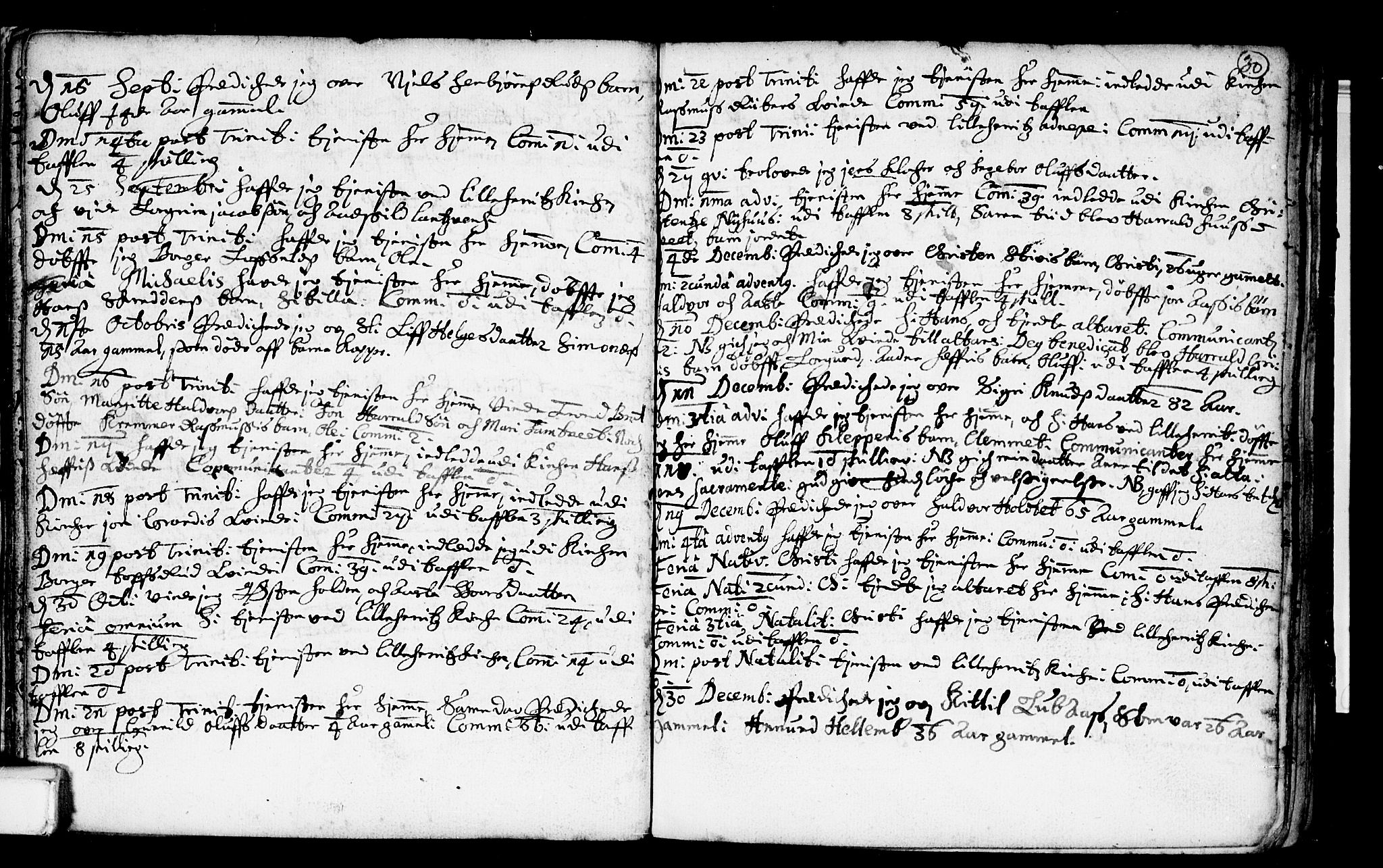 Heddal kirkebøker, SAKO/A-268/F/Fa/L0001: Ministerialbok nr. I 1, 1648-1699, s. 30