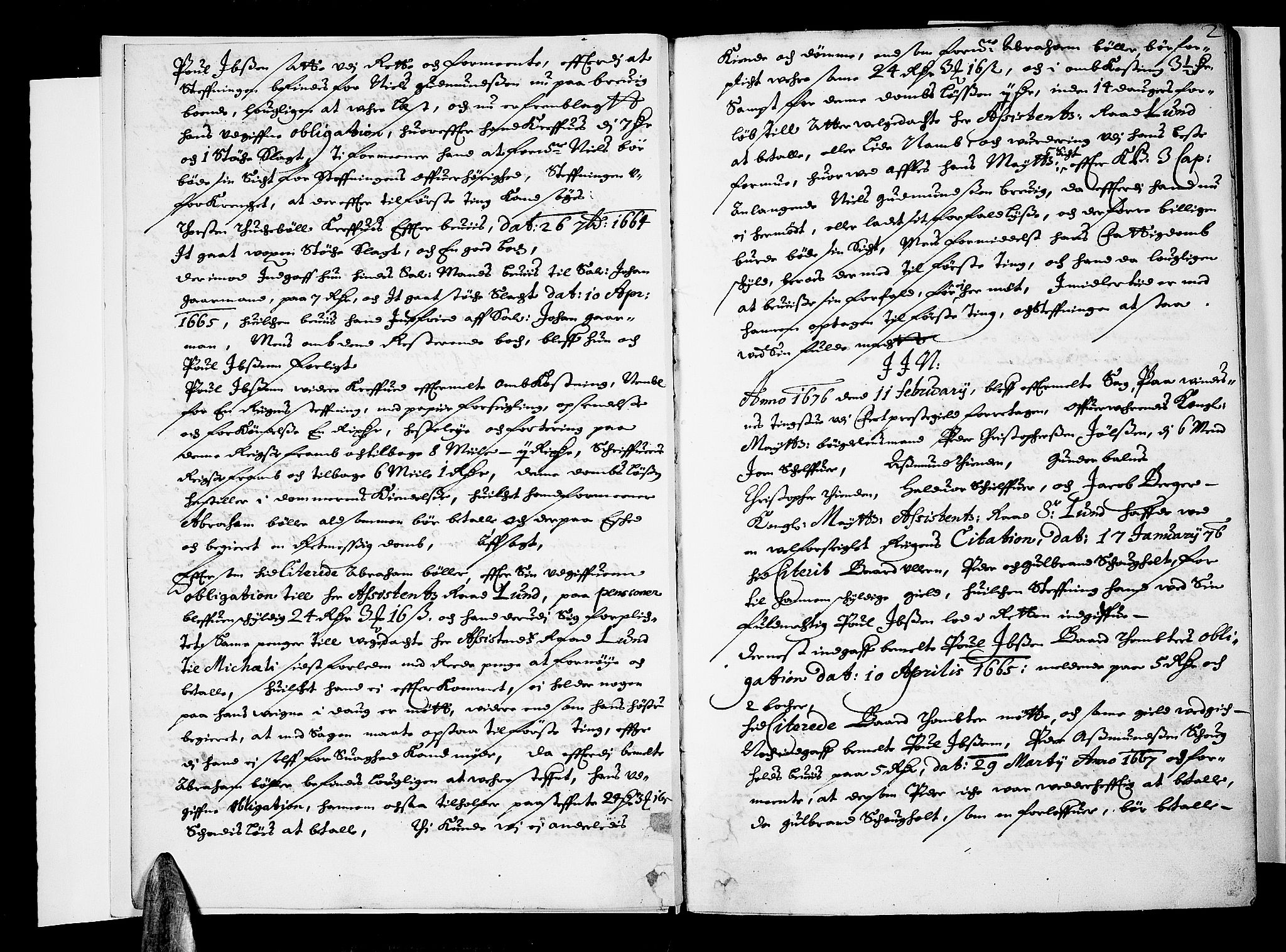 Nedre Romerike sorenskriveri, SAO/A-10469/F/Fb/L0008: Tingbok, 1676-1677, s. 1b-2a