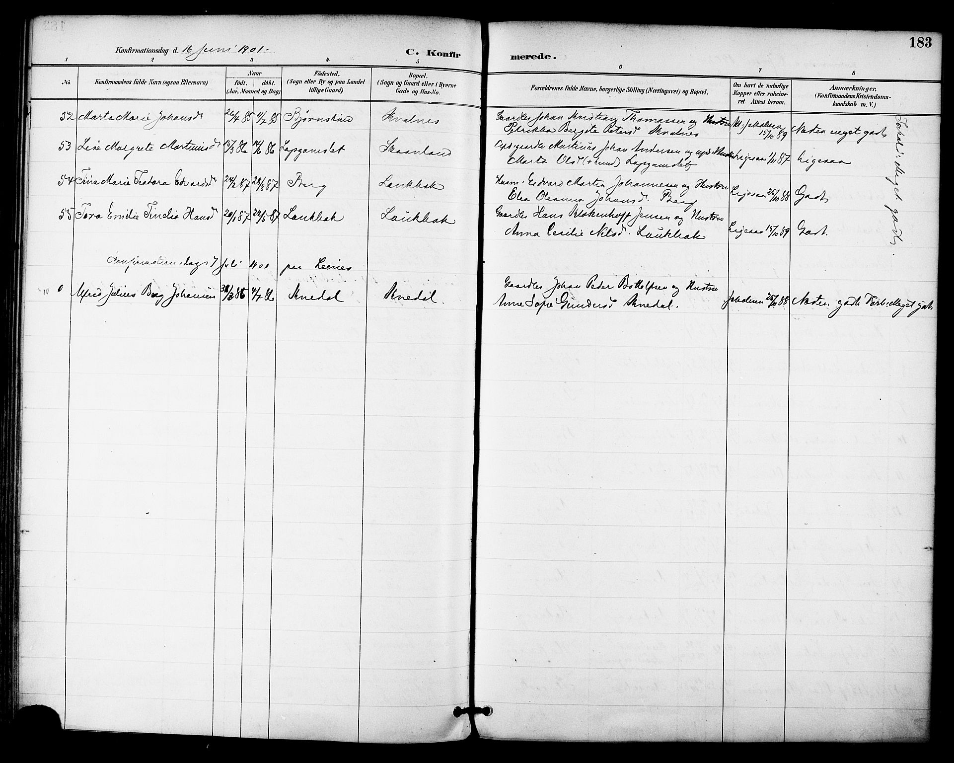 Ministerialprotokoller, klokkerbøker og fødselsregistre - Nordland, AV/SAT-A-1459/855/L0803: Ministerialbok nr. 855A11, 1887-1905, s. 183