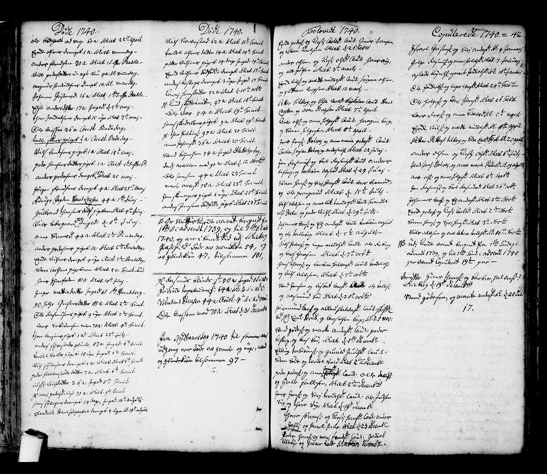 Skjeberg prestekontor Kirkebøker, SAO/A-10923/F/Fa/L0002: Ministerialbok nr. I 2, 1726-1791, s. 42