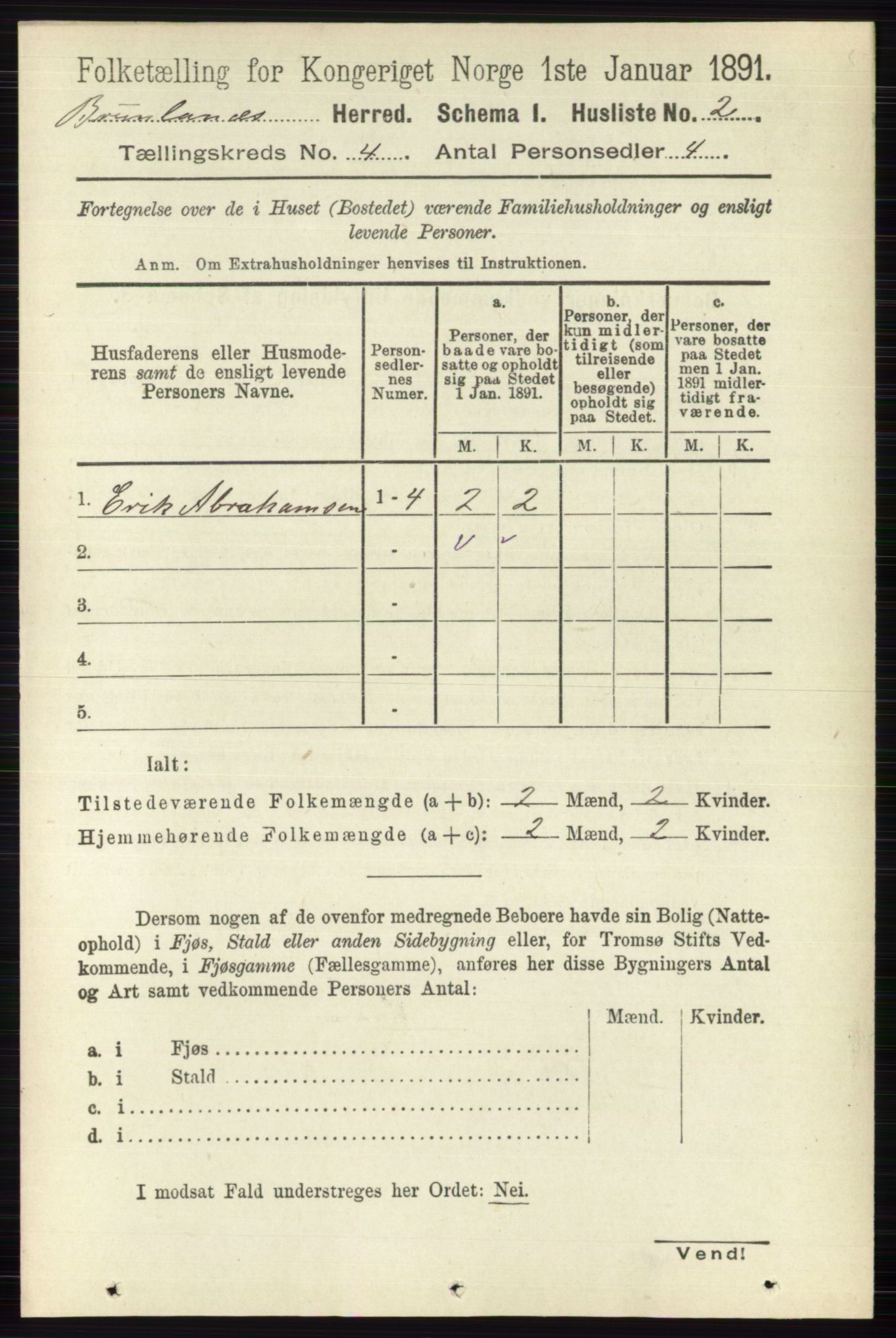 RA, Folketelling 1891 for 0726 Brunlanes herred, 1891, s. 1791