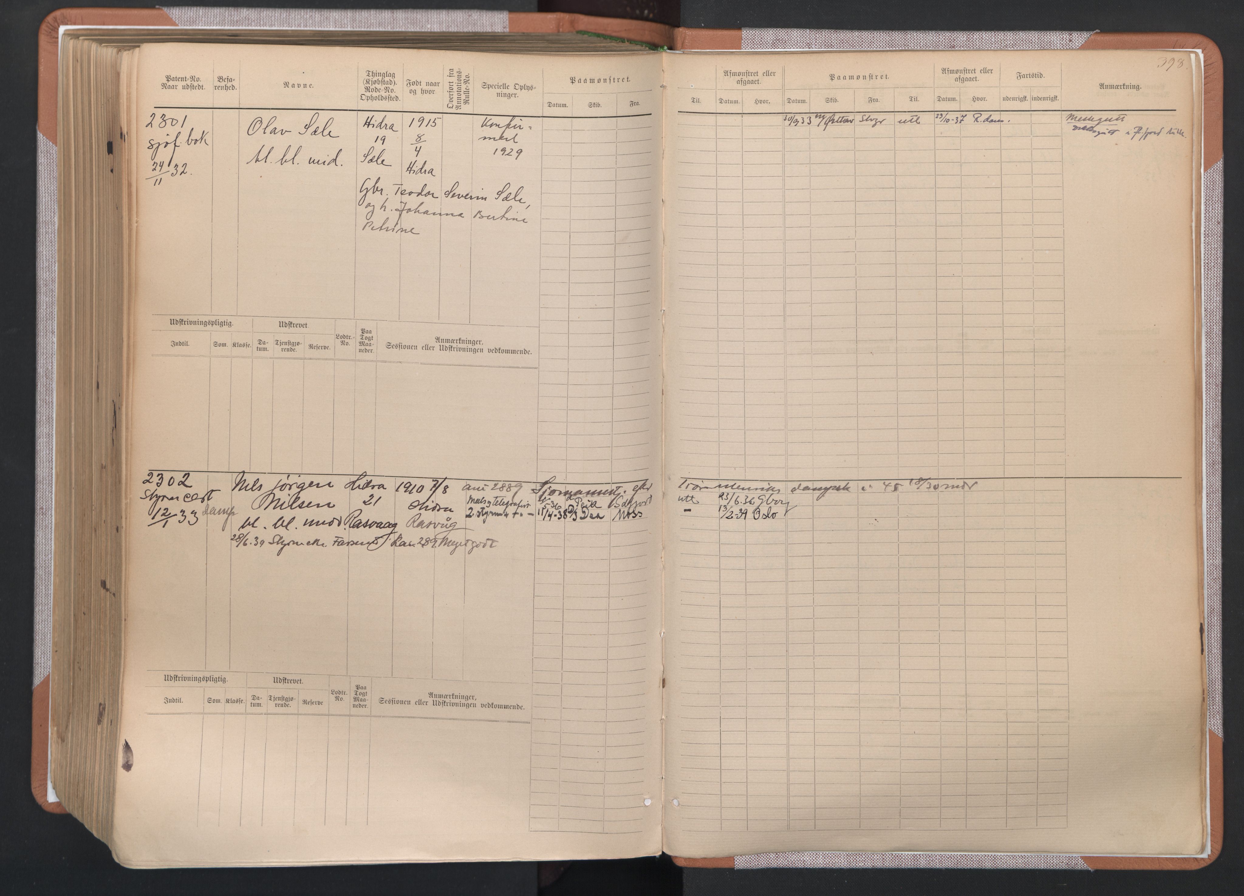 Flekkefjord mønstringskrets, SAK/2031-0018/F/Fb/L0003: Hovedrulle nr 1515-2326, N-6, 1885-1934, s. 402