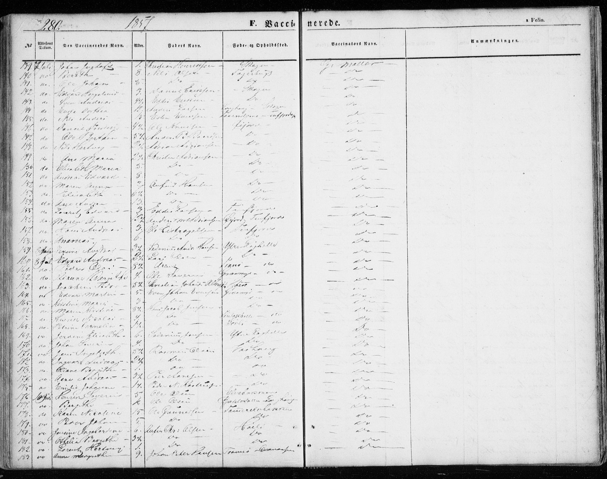 Lenvik sokneprestembete, AV/SATØ-S-1310/H/Ha/Haa/L0007kirke: Ministerialbok nr. 7, 1855-1865, s. 280