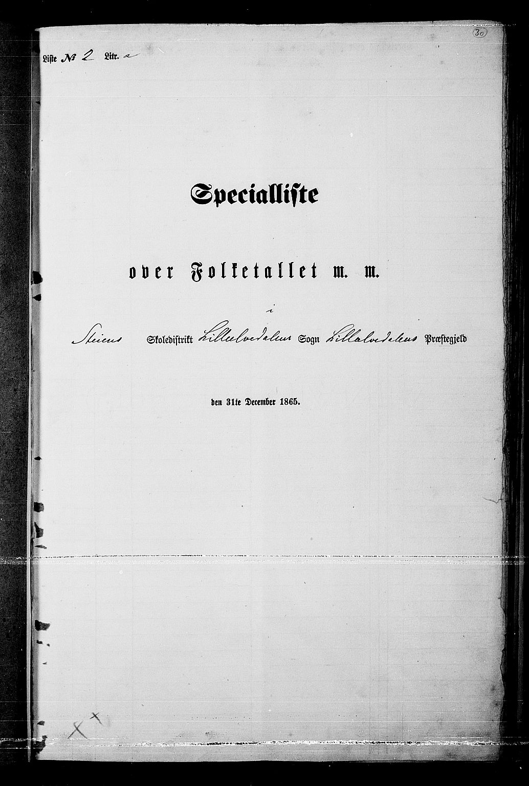 RA, Folketelling 1865 for 0438P Lille Elvedalen prestegjeld, 1865, s. 26
