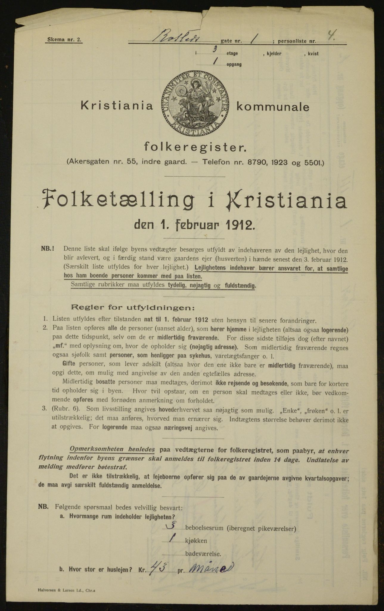 OBA, Kommunal folketelling 1.2.1912 for Kristiania, 1912, s. 84262