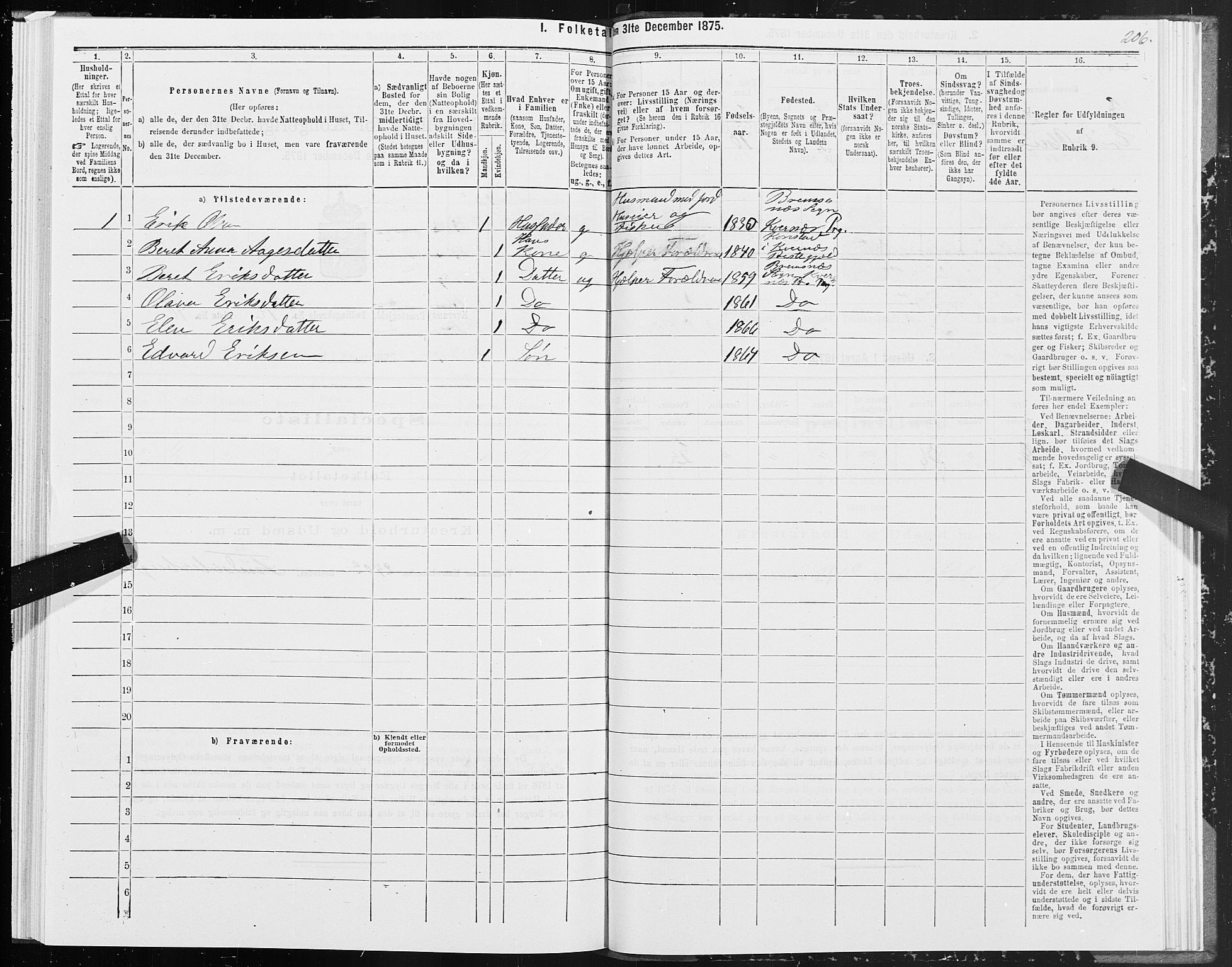 SAT, Folketelling 1875 for 1553P Kvernes prestegjeld, 1875, s. 6206