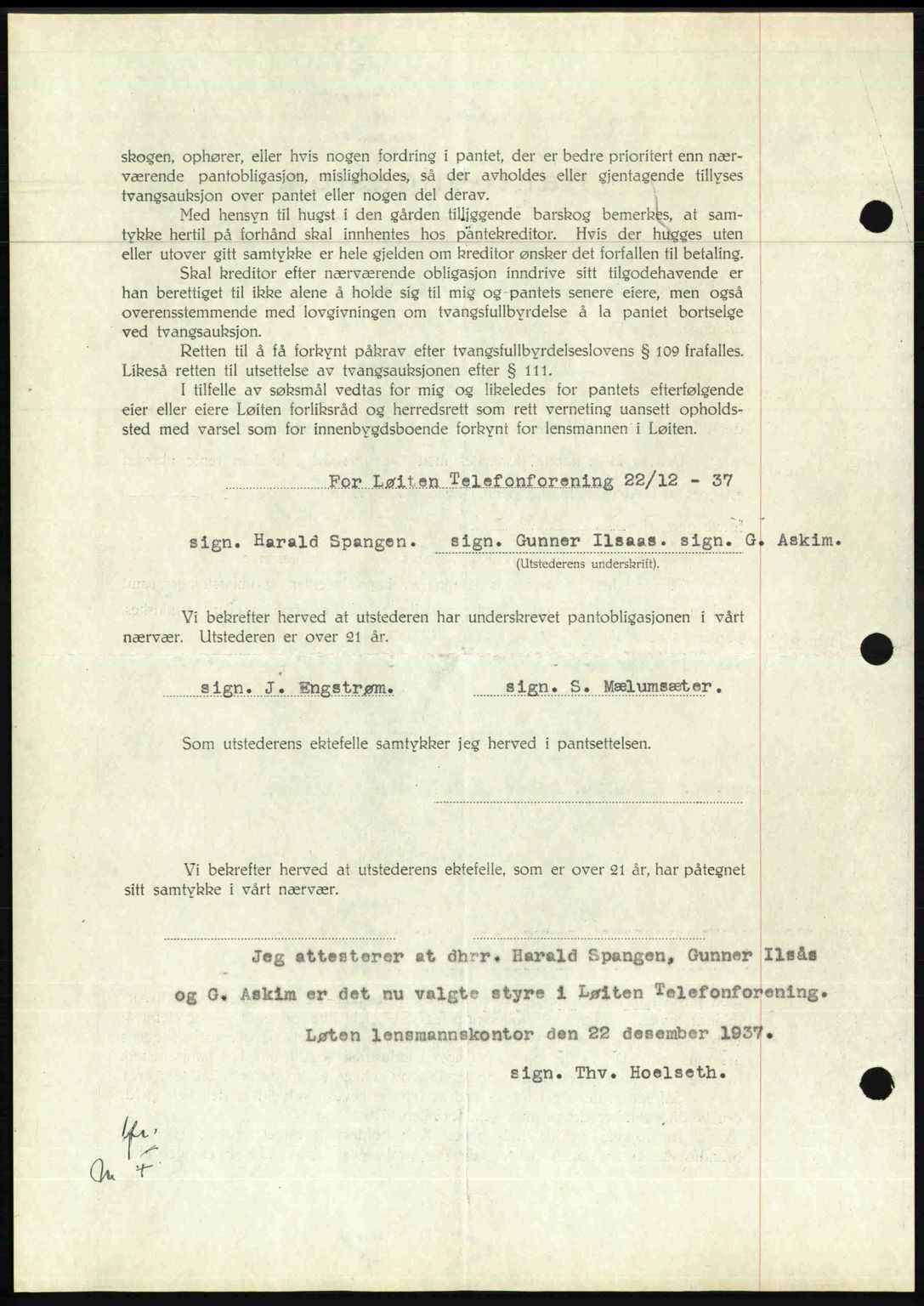 Sør-Hedmark sorenskriveri, SAH/TING-014/H/Hb/Hbd/L0003: Pantebok nr. 3, 1937-1938, Dagboknr: 1489/1937
