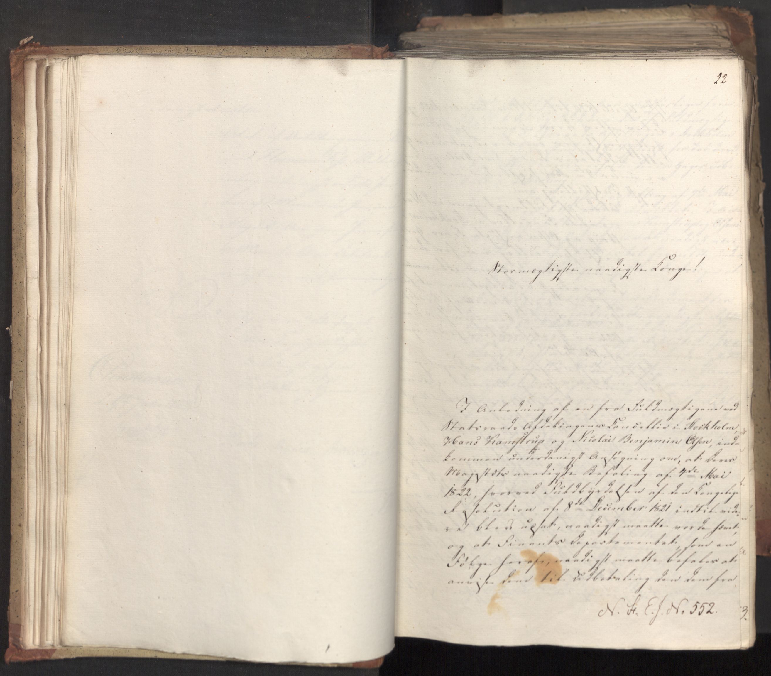 Statsrådsavdelingen i Stockholm, AV/RA-S-1003/D/Da/L0035: Regjeringsinnstillinger nr. 541-840, 1823, s. 30