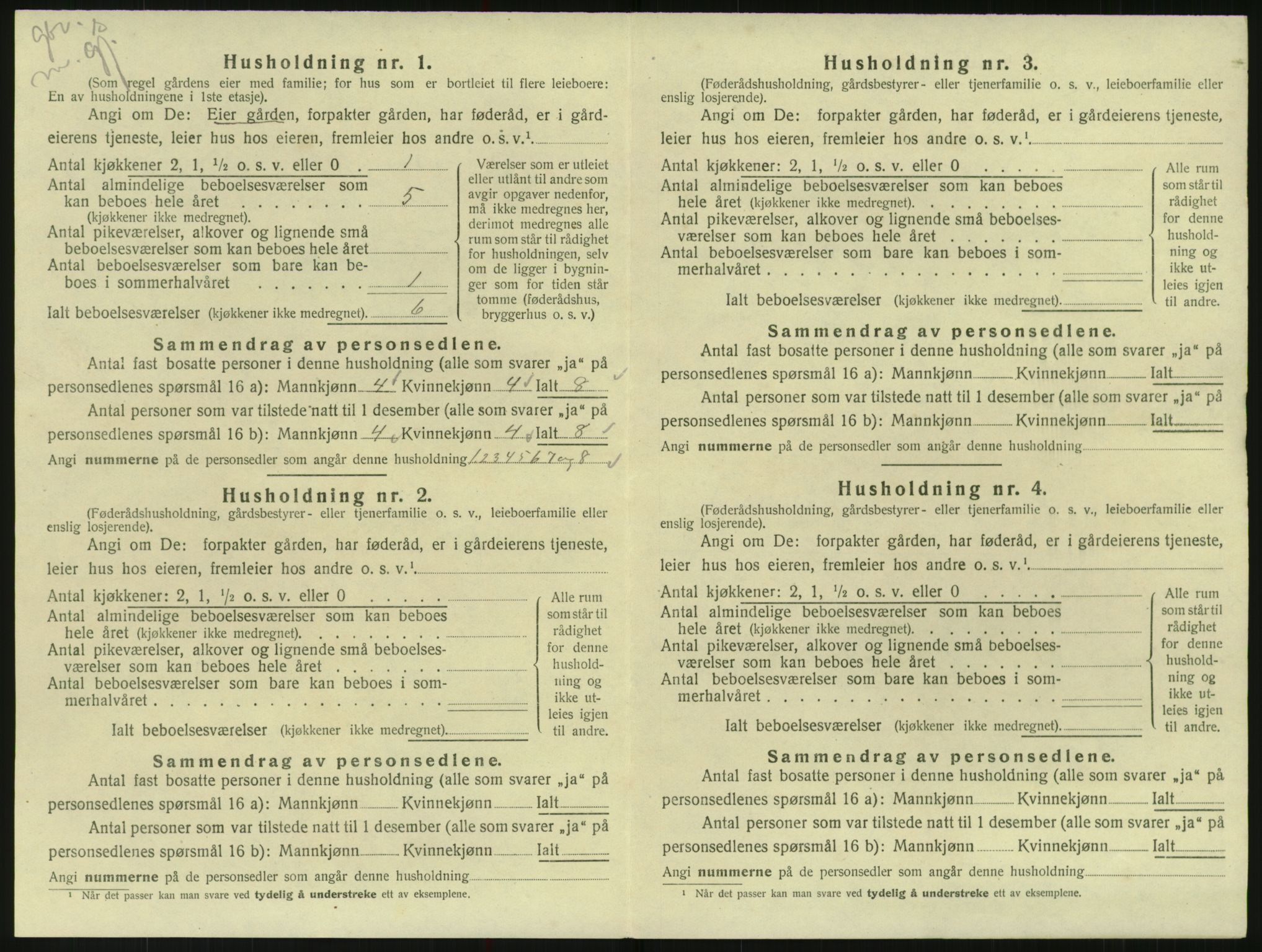 SAK, Folketelling 1920 for 1011 Randesund herred, 1920, s. 61