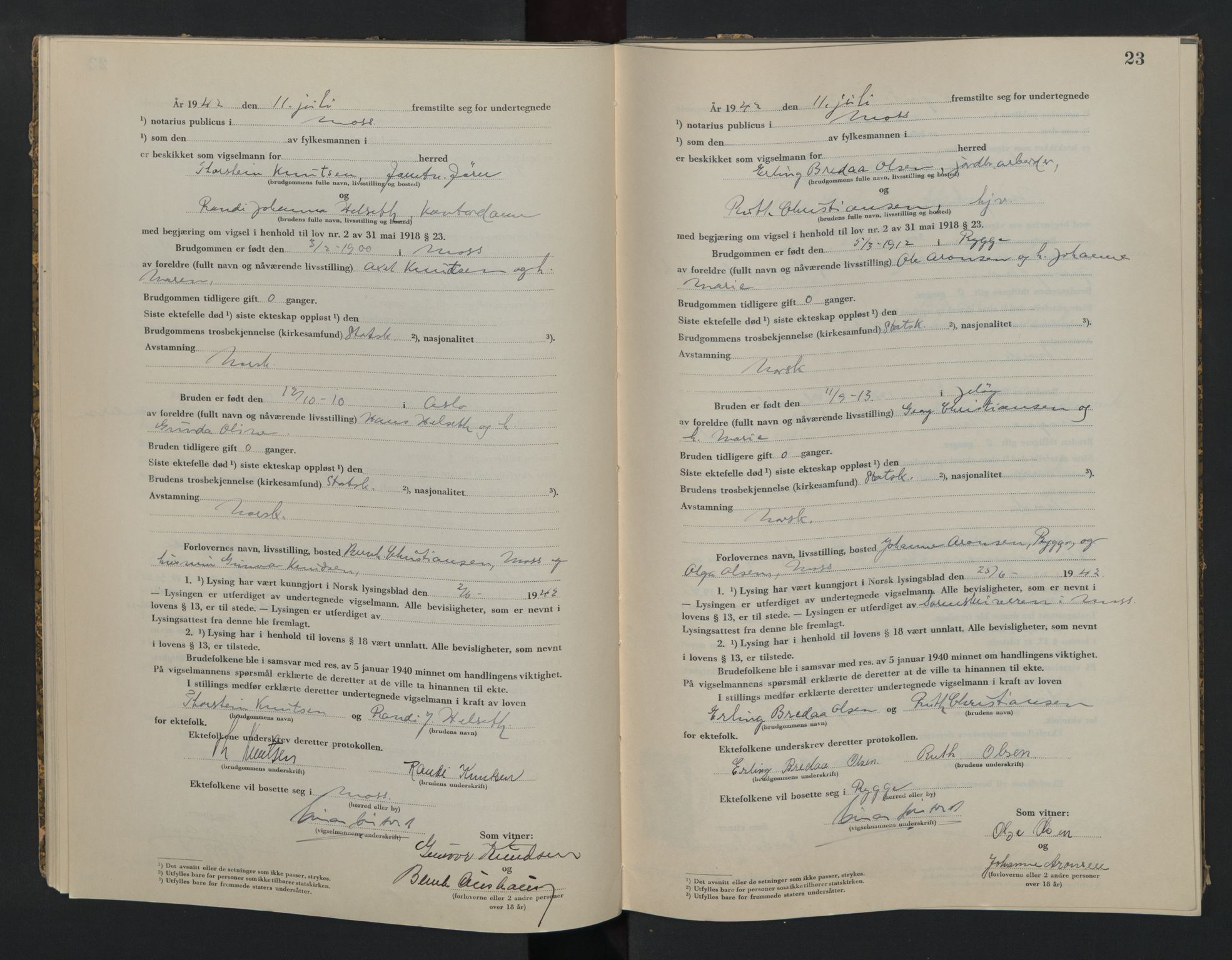 Moss sorenskriveri, AV/SAO-A-10168, 1942-1943, s. 23
