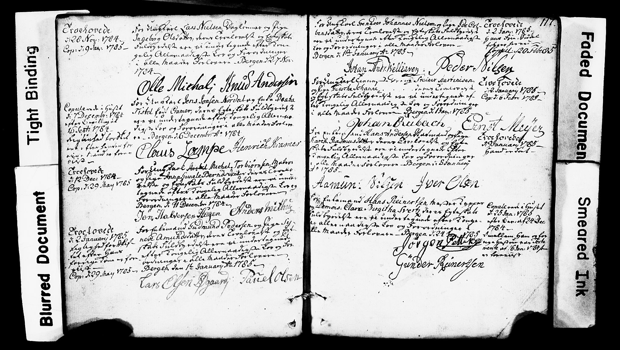 Domkirken sokneprestembete, SAB/A-74801: Forlovererklæringer nr. II.5.1, 1767-1792, s. 117