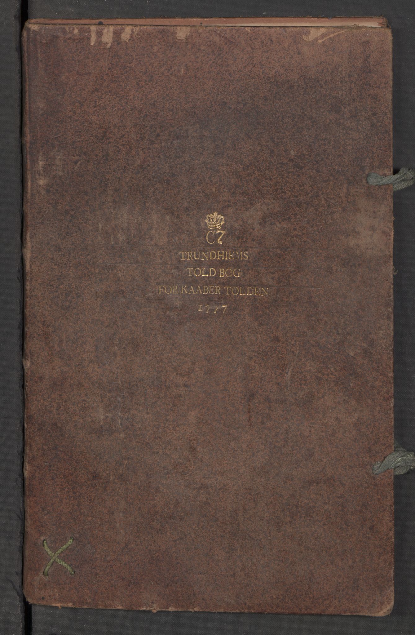 Generaltollkammeret, tollregnskaper, AV/RA-EA-5490/R34/L0027/0001: Koppertollregnskaper Trondheim B / Tollbok for koppertollen, 1777