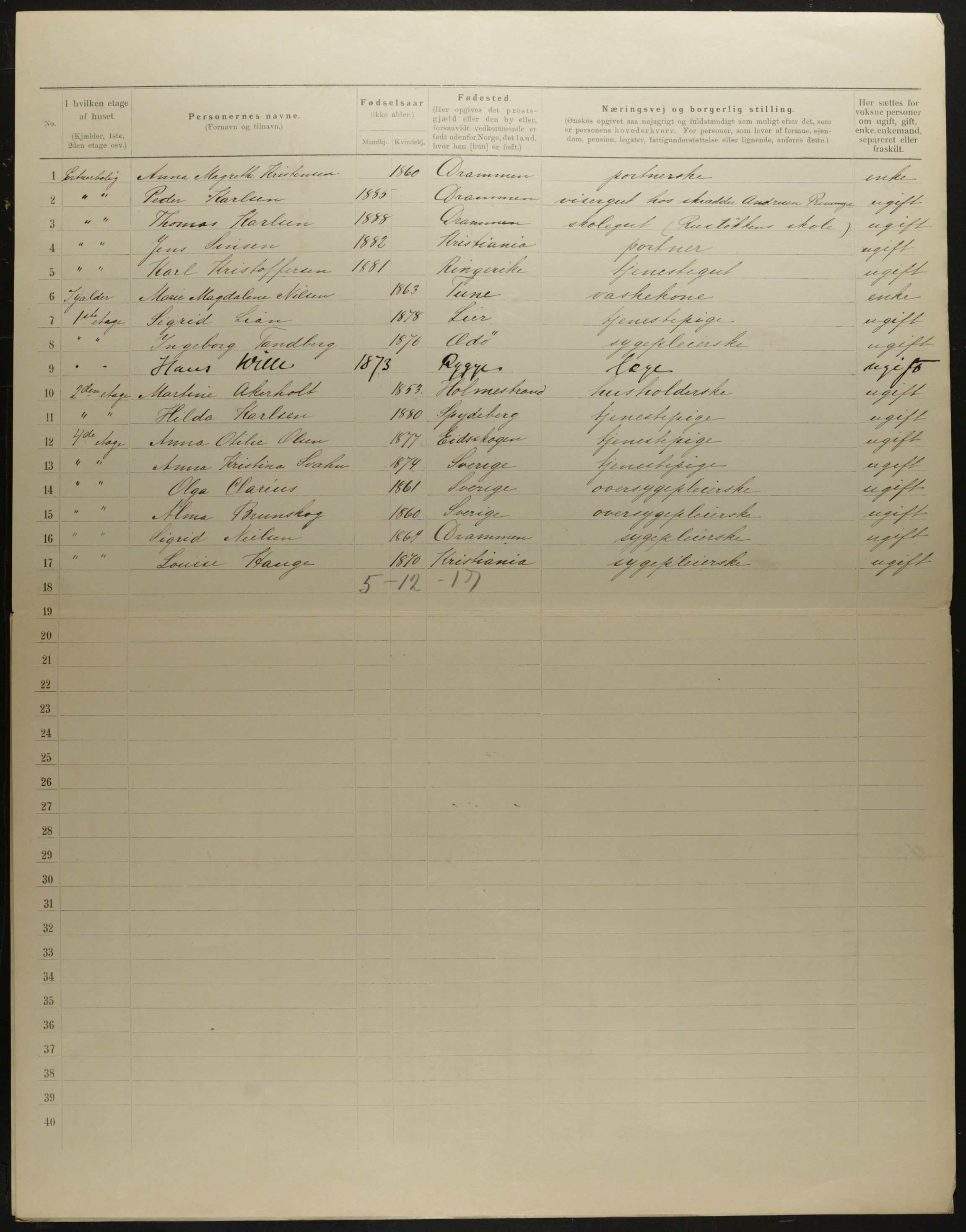 OBA, Kommunal folketelling 31.12.1901 for Kristiania kjøpstad, 1901, s. 8321