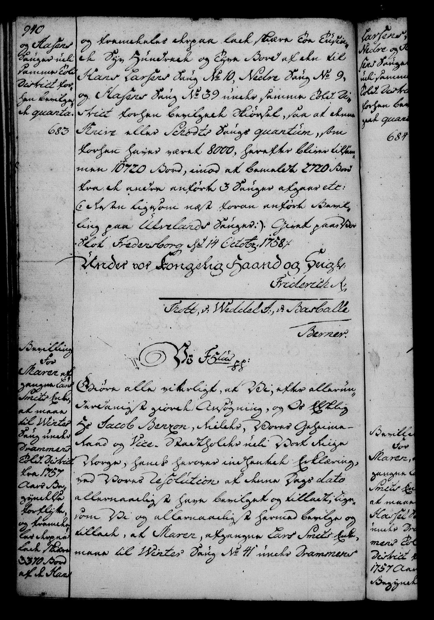 Rentekammeret, Kammerkanselliet, RA/EA-3111/G/Gg/Gga/L0006: Norsk ekspedisjonsprotokoll med register (merket RK 53.6), 1749-1759, s. 940